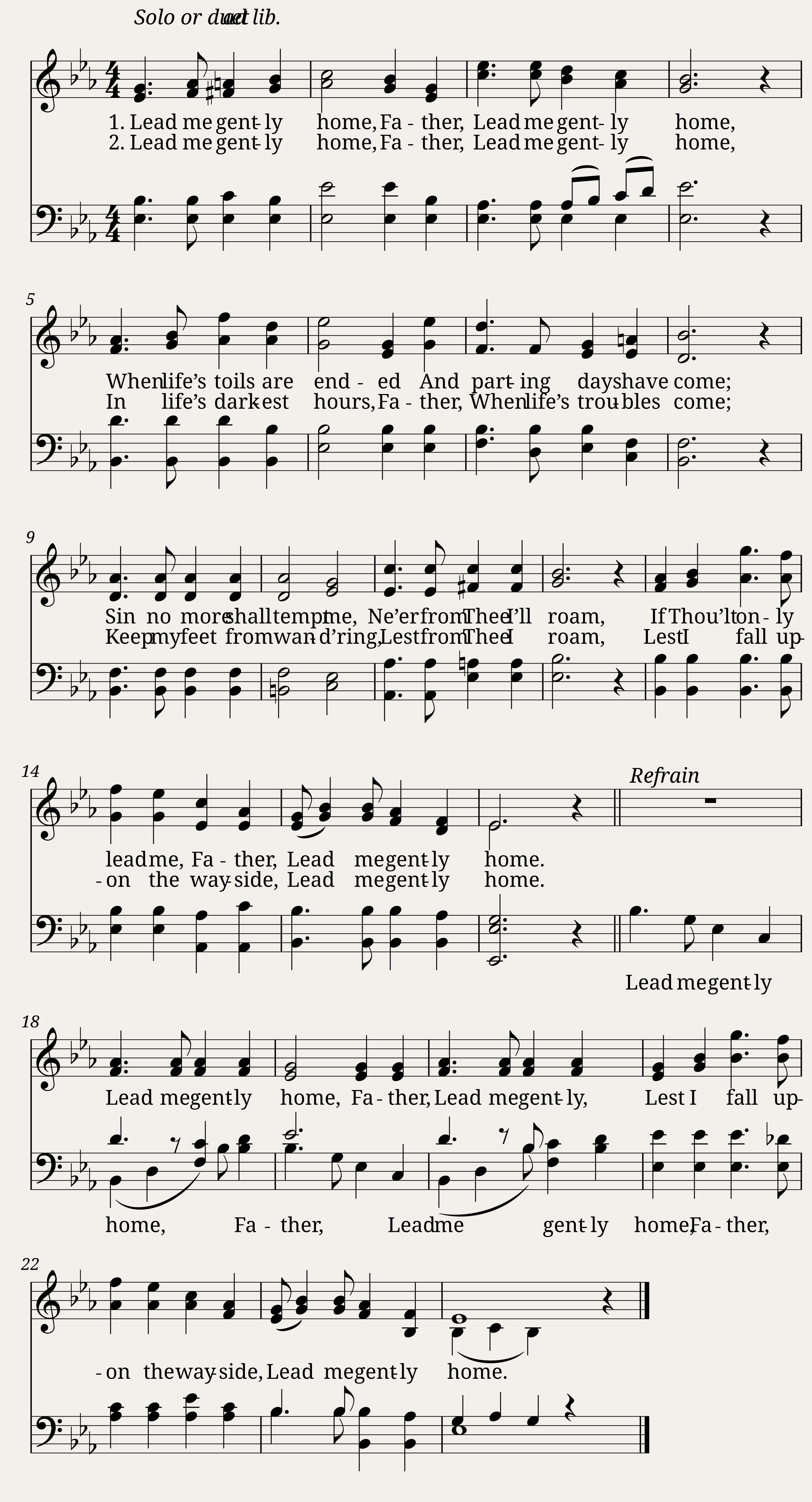 Lead me gently home father - Will L. Thompson