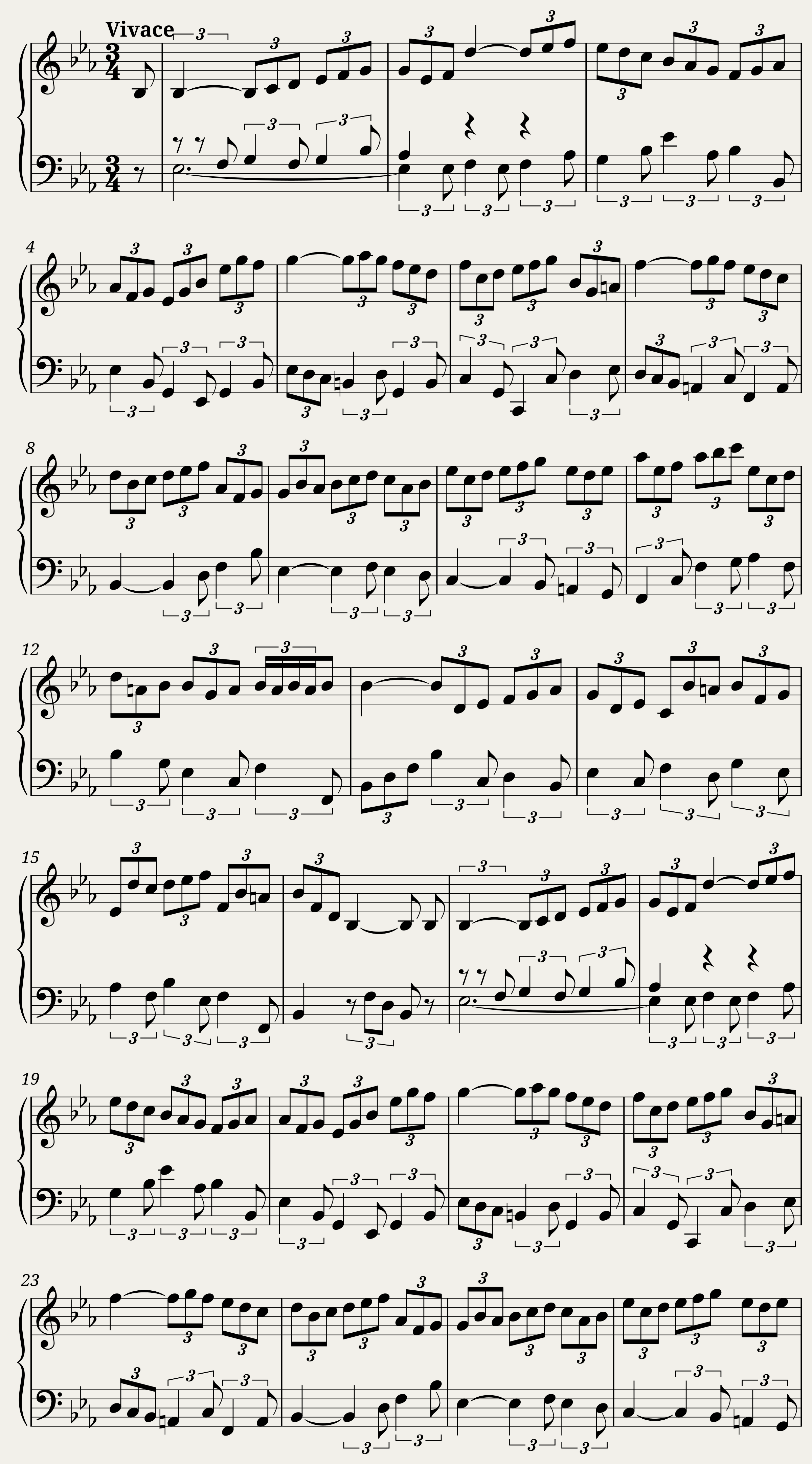BWV 815 French Suite IV Courante — 1/3