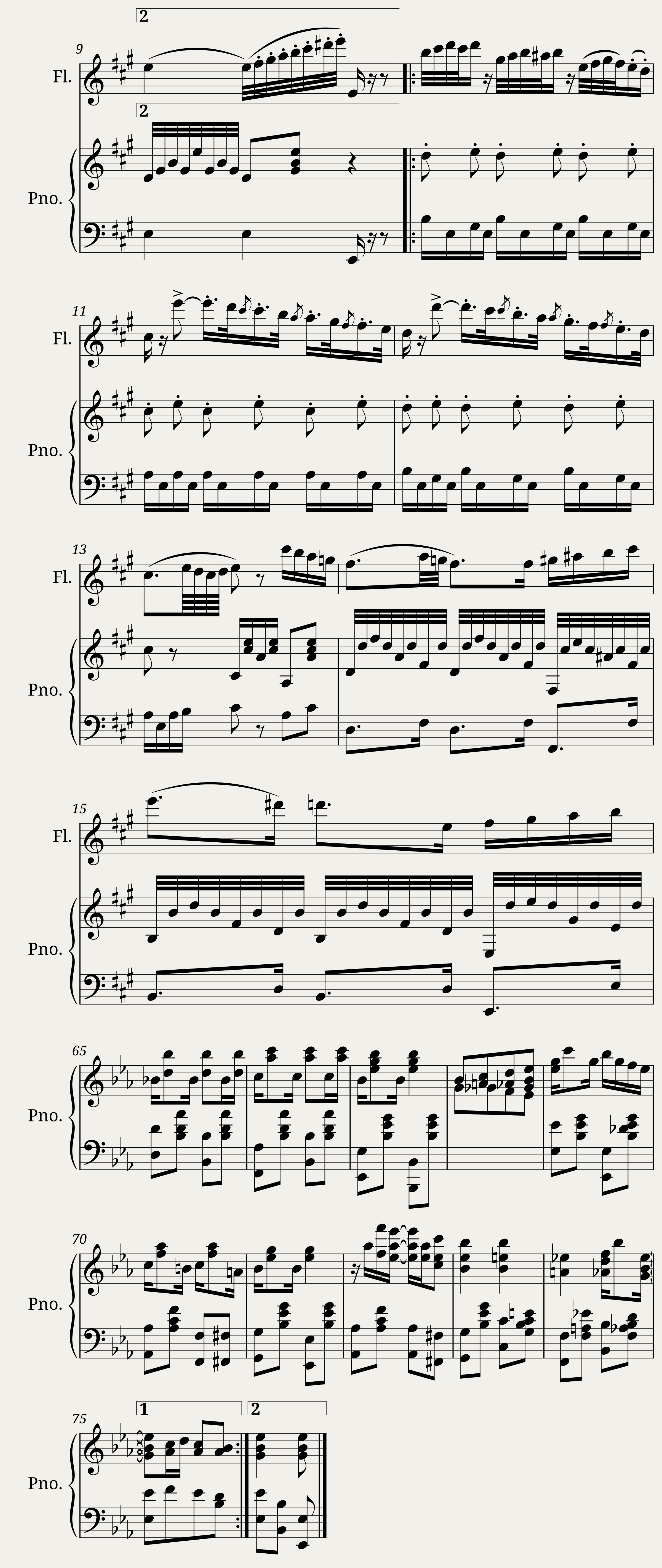 Paganini - Centone di Sonate (Sonata IV: Adagio Cantabile) for Flute and Guitar — 2/2