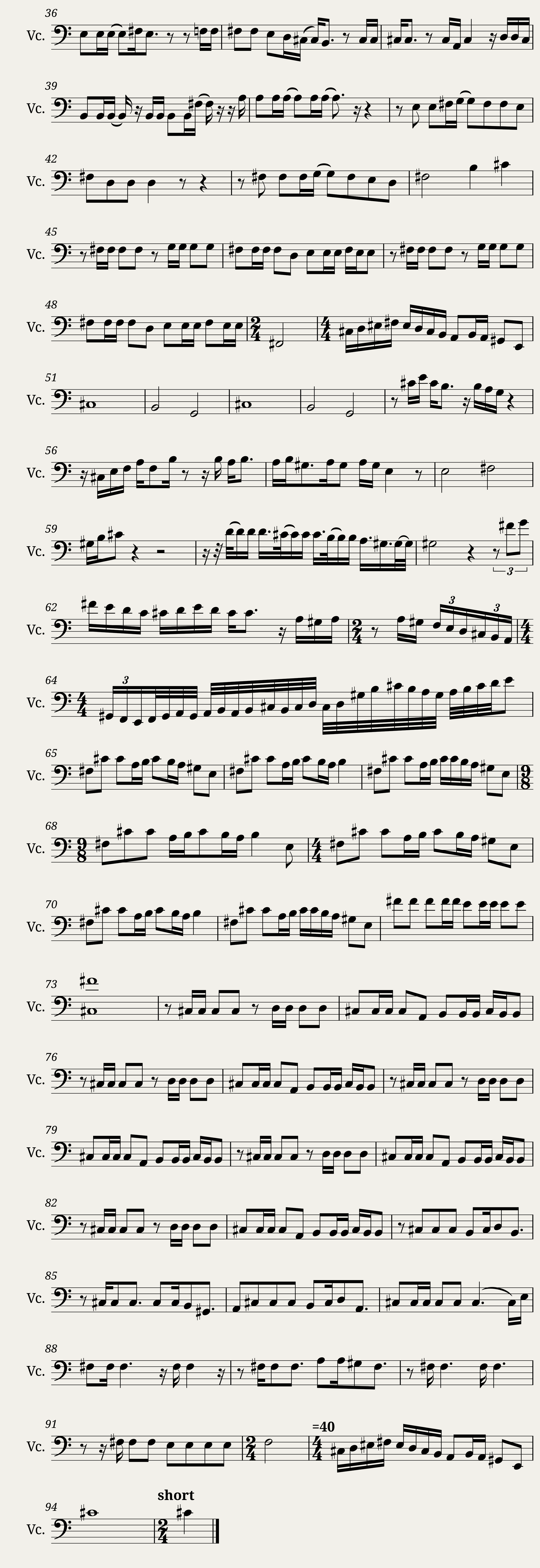 Wolfpack for Cello — 2/2