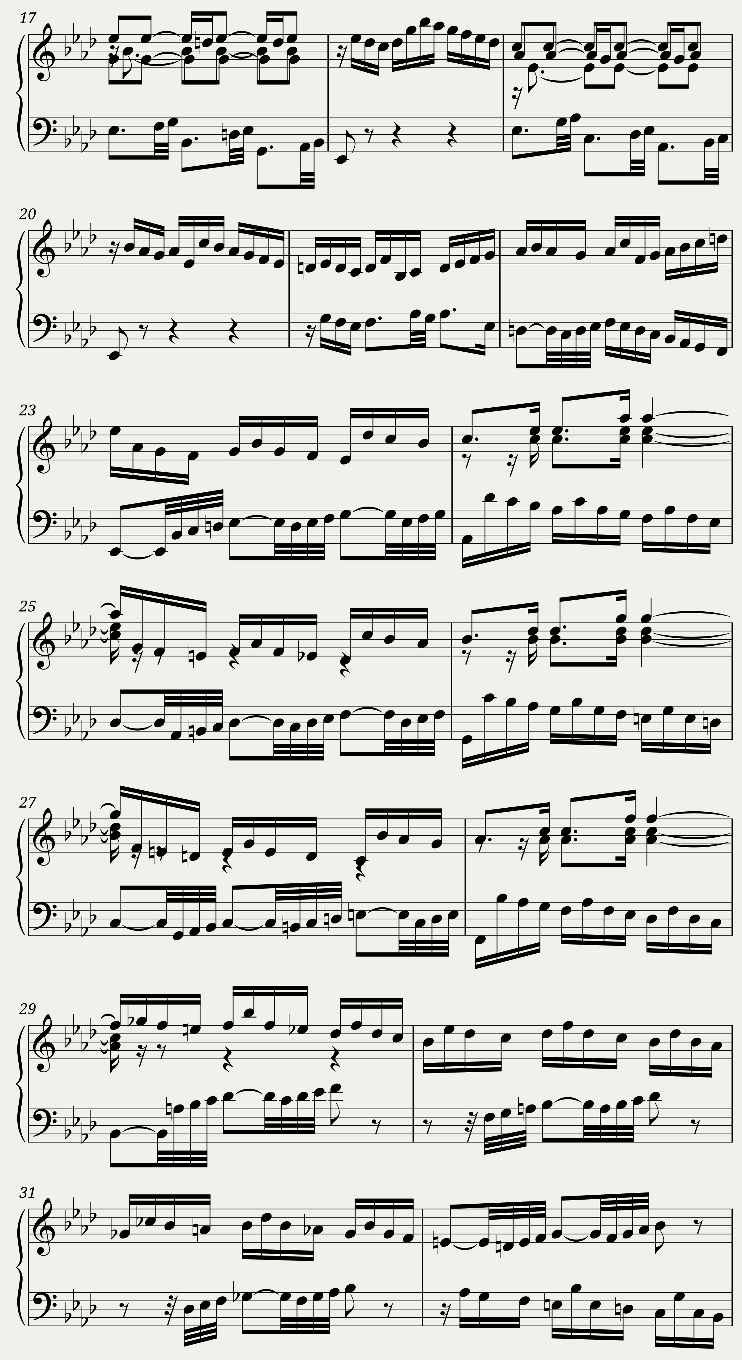 BWV 886 The Well-Tempered Clavier Part II Fuga XVII — 2/4