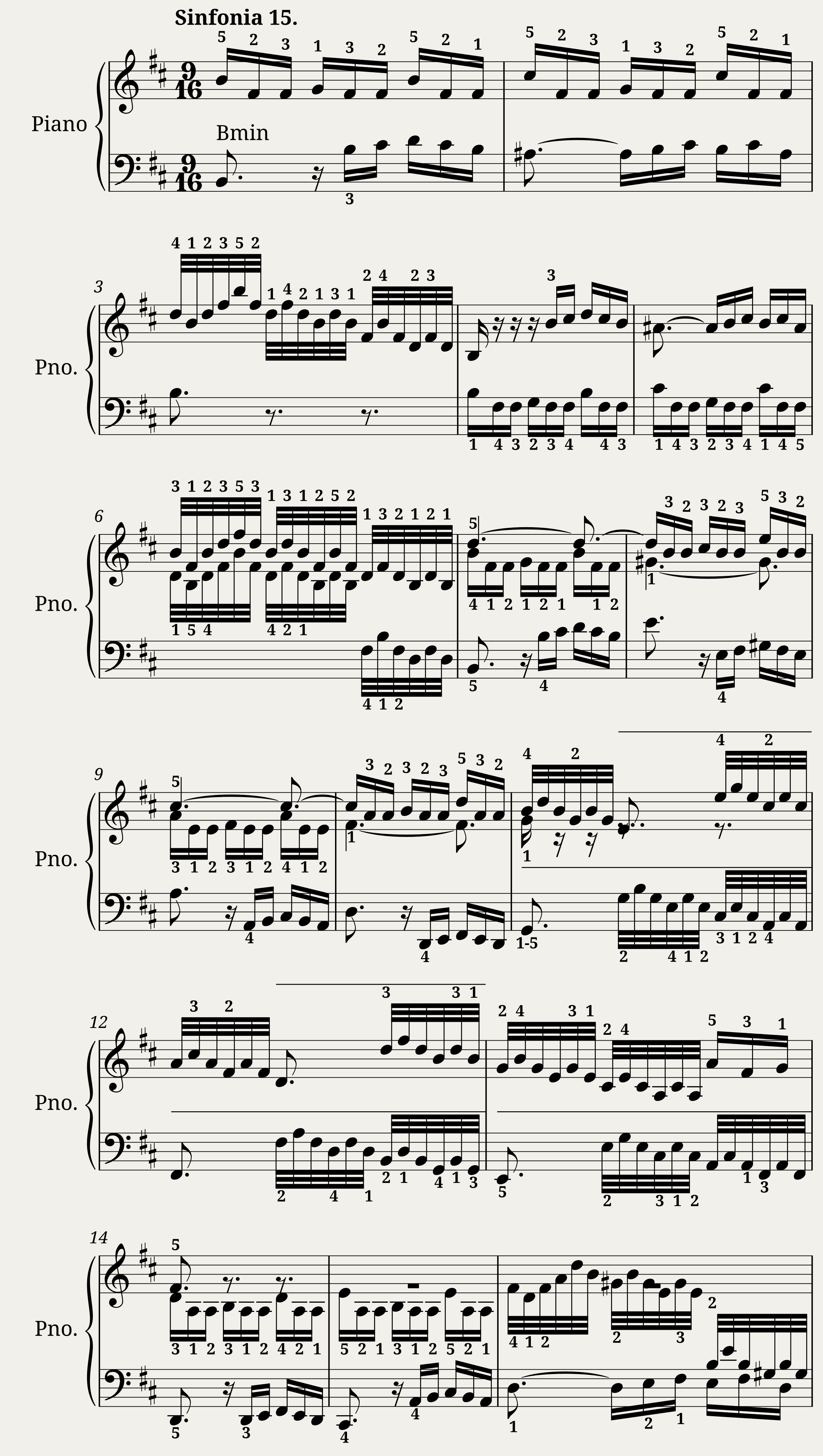 Bach Sinfonia 15 BWV 801 in B minor — 1/2