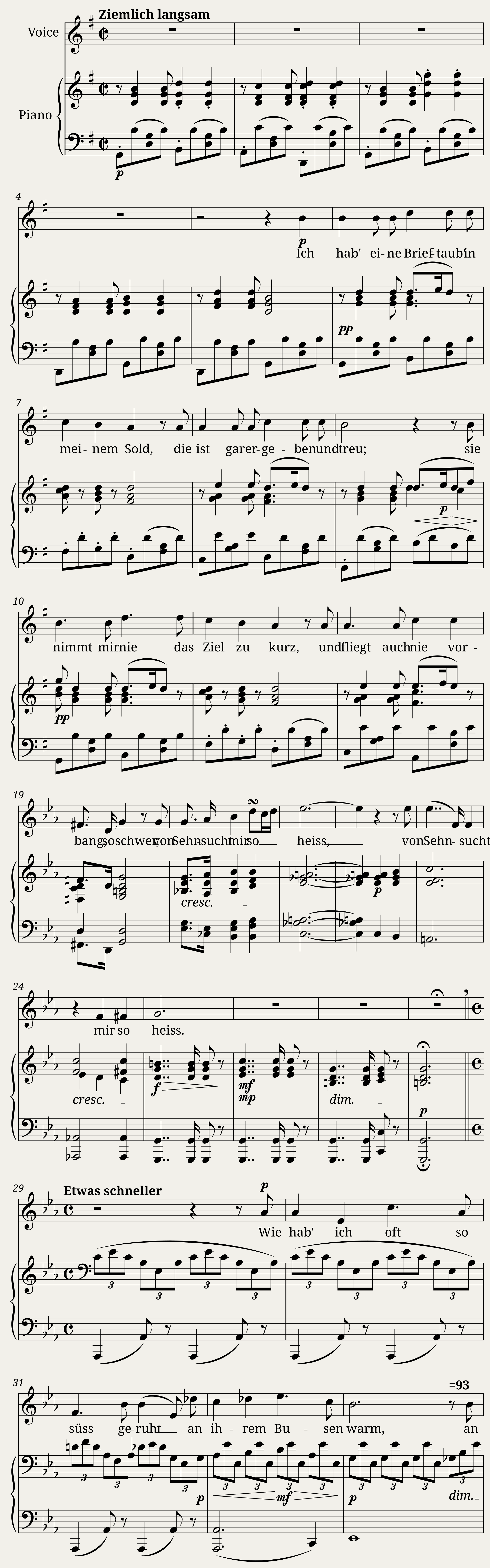 Schubert Franz - Schwanengesang (D.957) No.14 - Die Taubenpost — 1/5