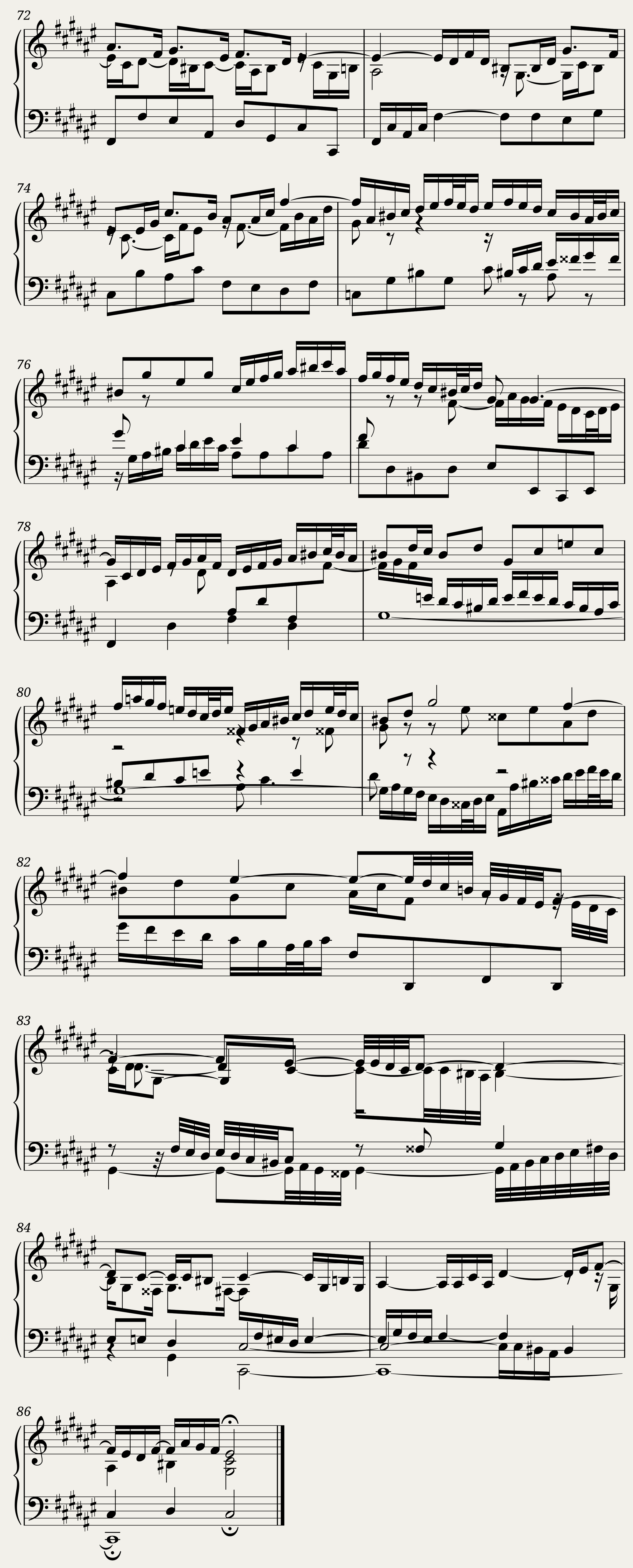 BWV 872: The Well-tempered Clavier Book II - III (A = 415 Hz) — 5/5