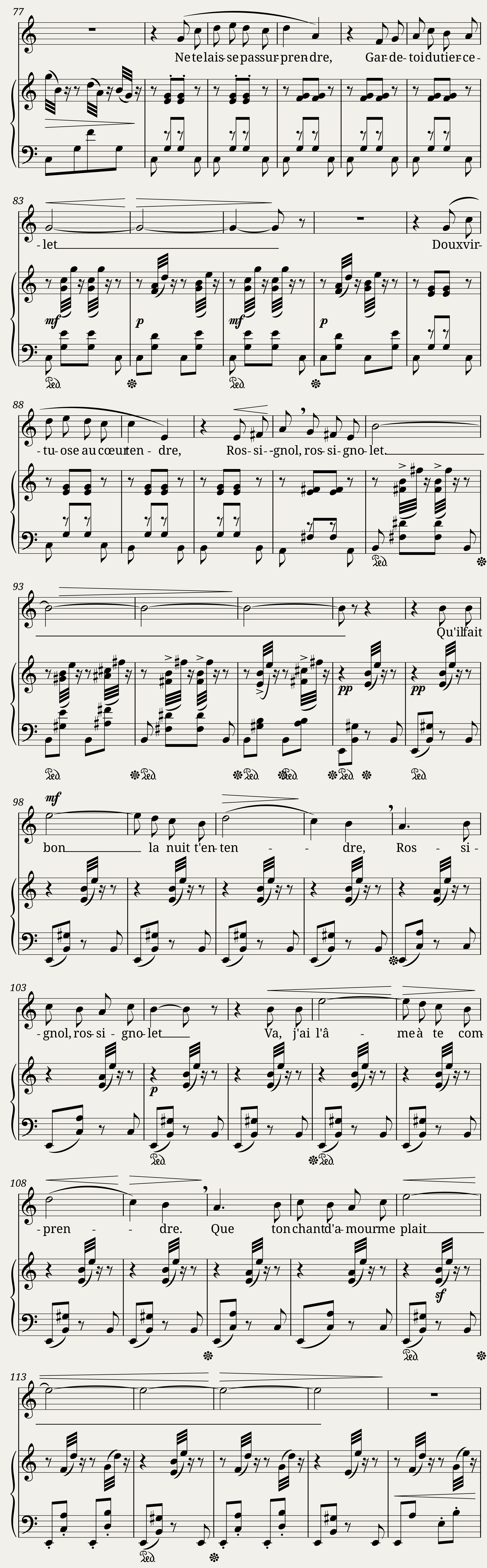 Rossignol, rossignolet, VWV 1071 — 3/4