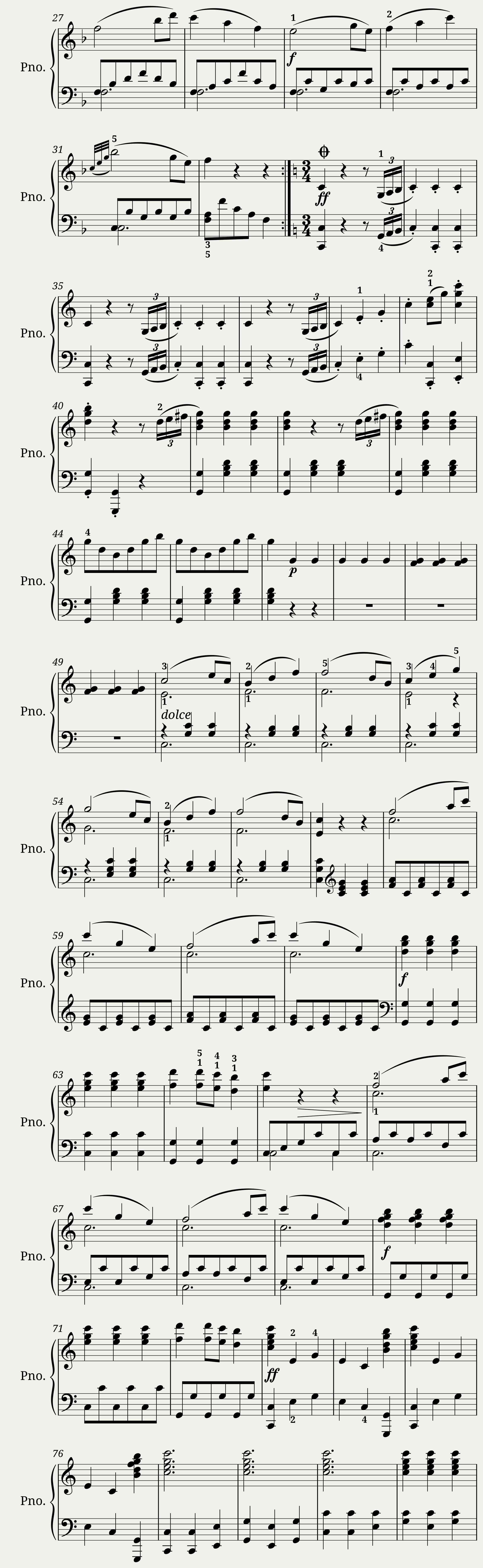 German Dance No.3 KV 605 - Piano Solo - Mozart — 2/3