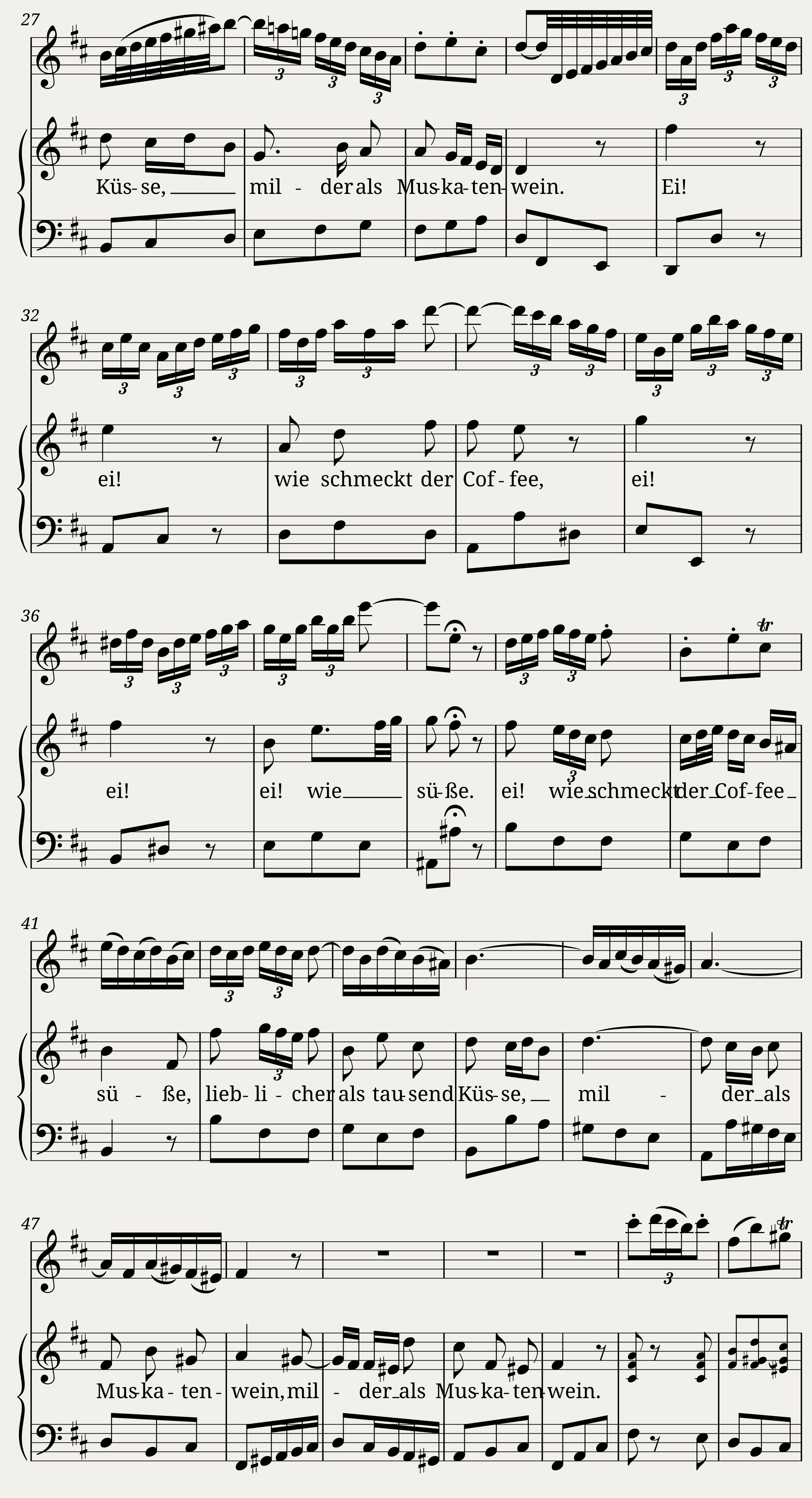 Johann Sebastian Bach Ei ! wie schmeckt der Coffee süße BWV 211/4 — 2/7