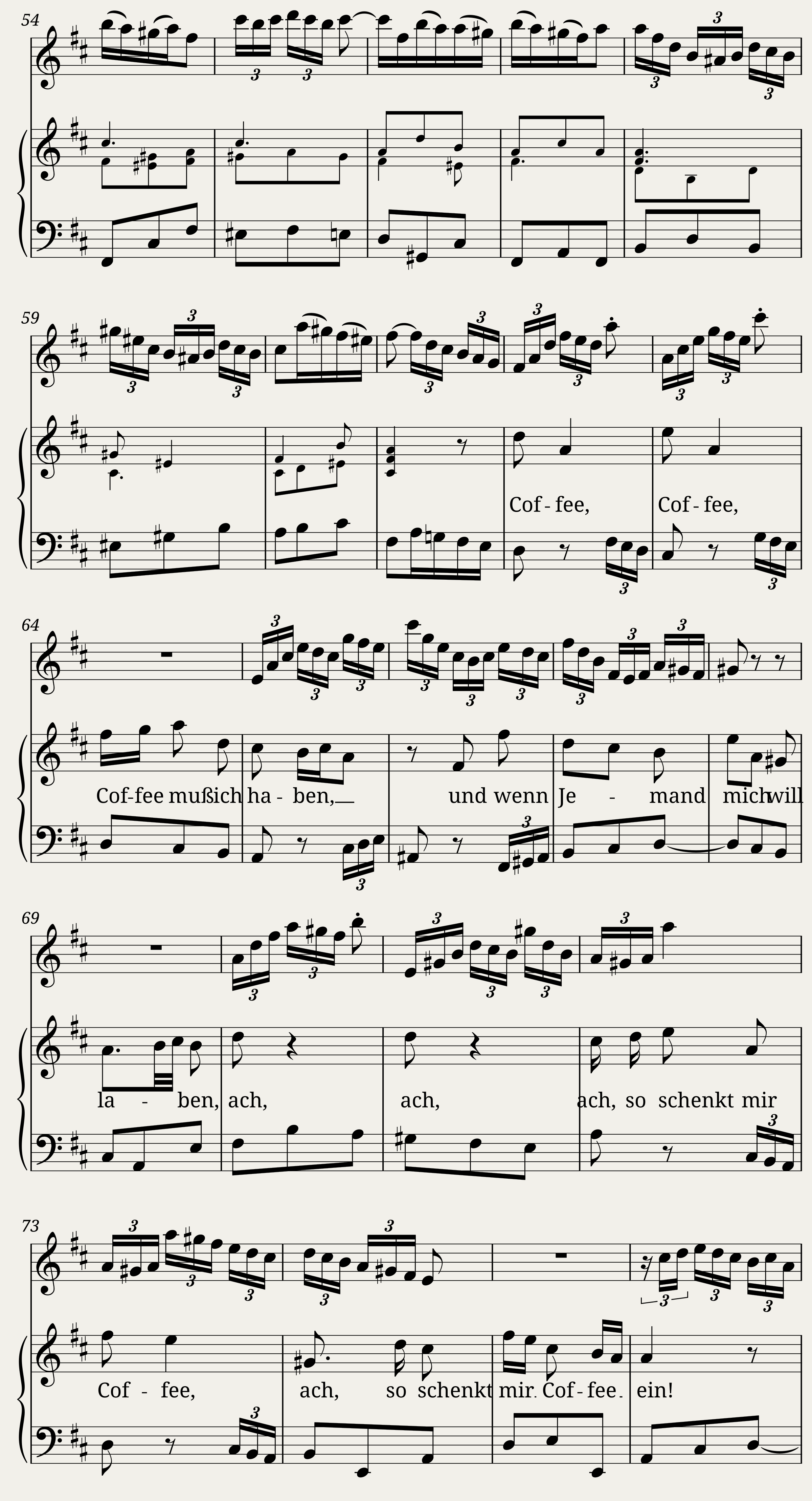 Johann Sebastian Bach Ei ! wie schmeckt der Coffee süße BWV 211/4 — 3/7
