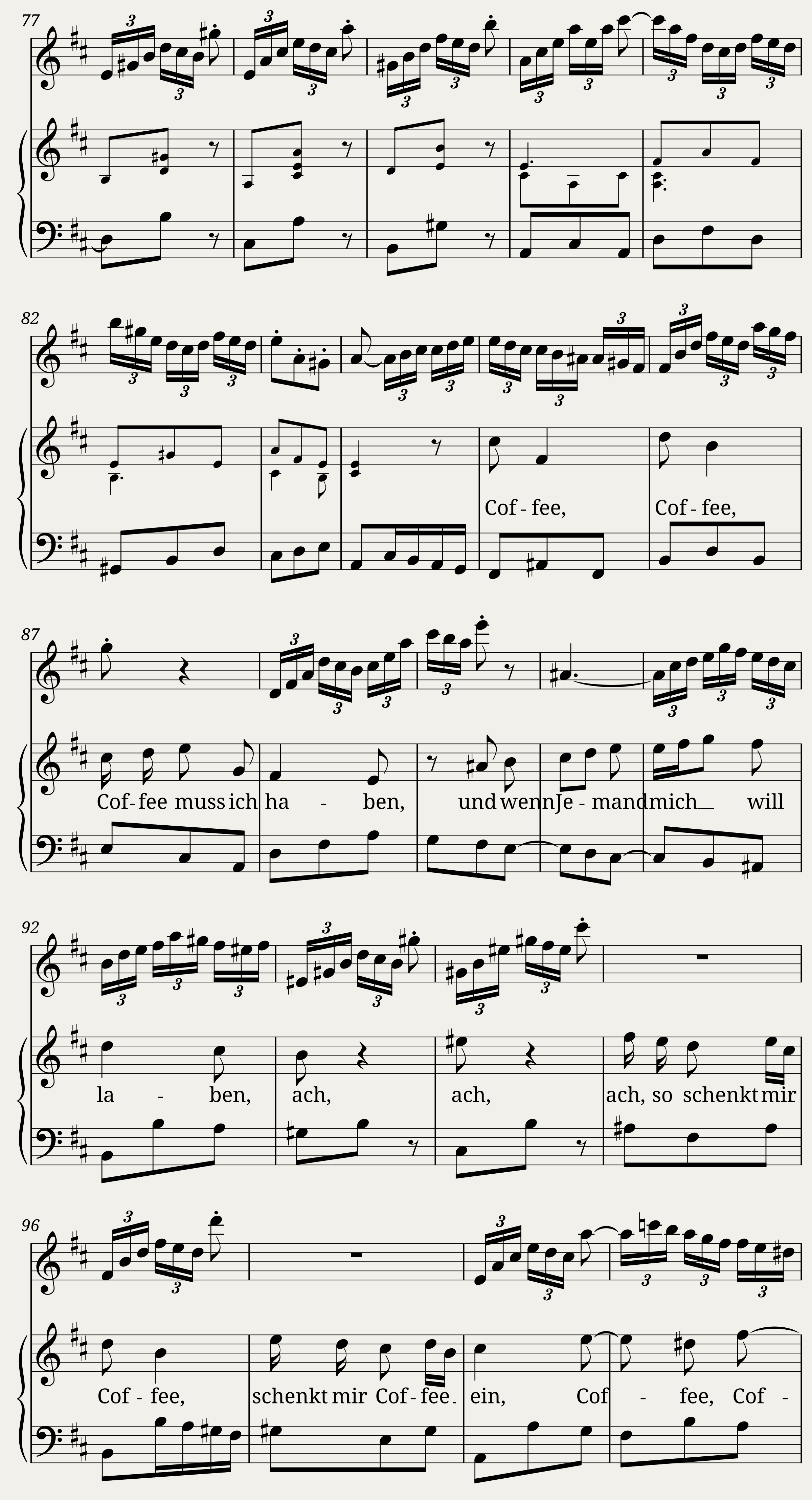 Johann Sebastian Bach Ei ! wie schmeckt der Coffee süße BWV 211/4 — 4/7