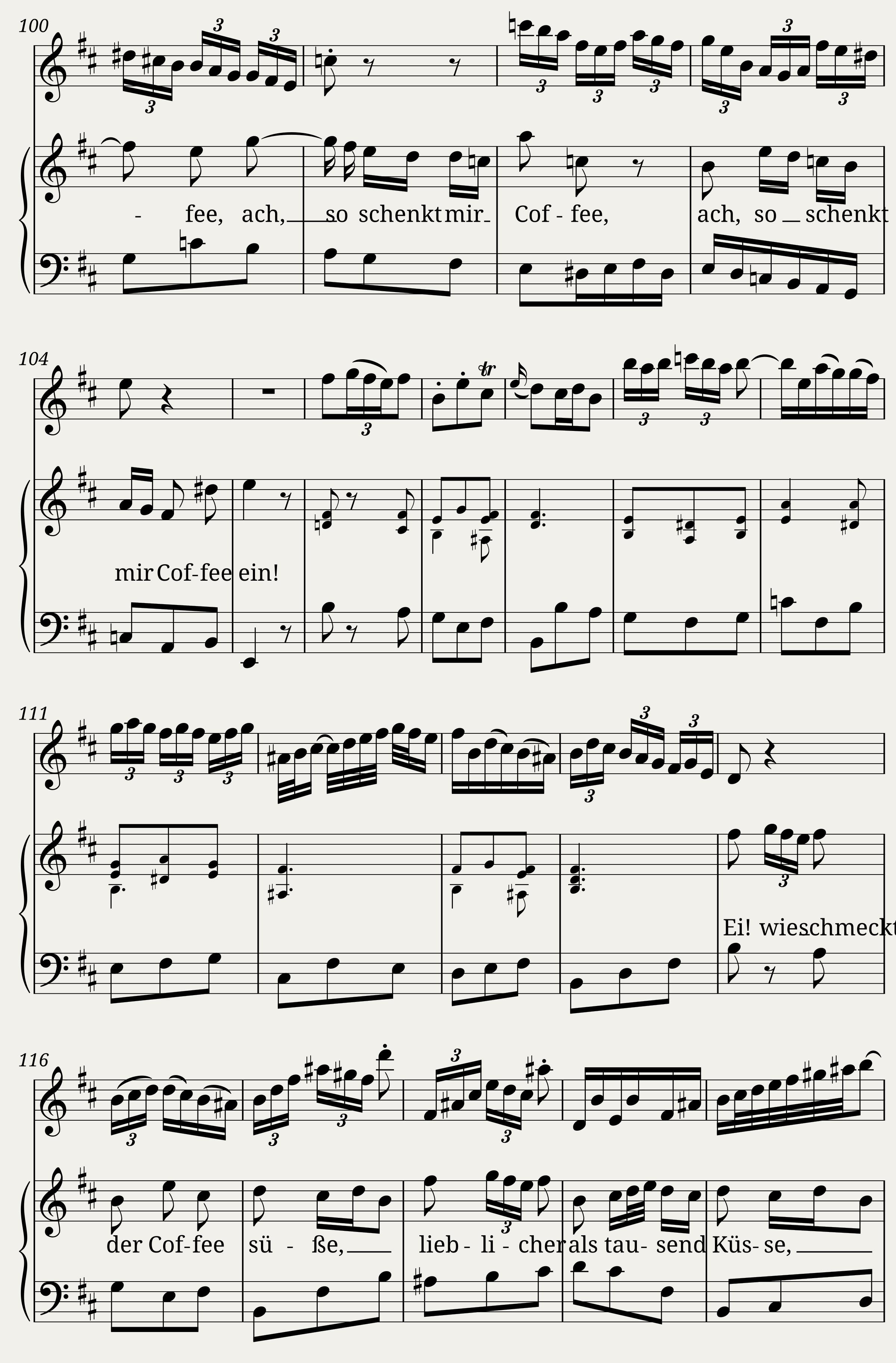Johann Sebastian Bach Ei ! wie schmeckt der Coffee süße BWV 211/4 — 5/7