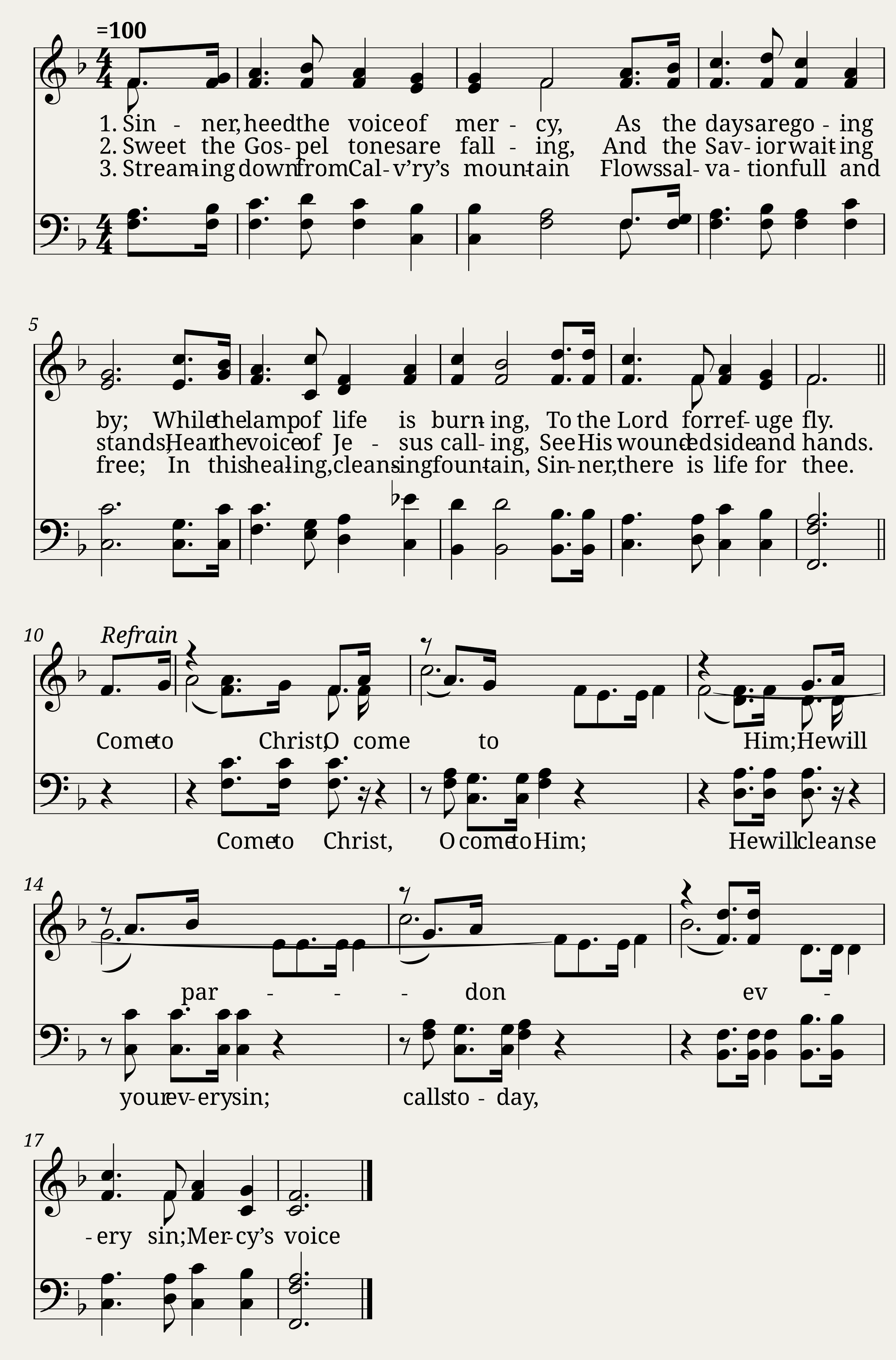 Sinner heed the voice of mercy - Arthur M. Phillips