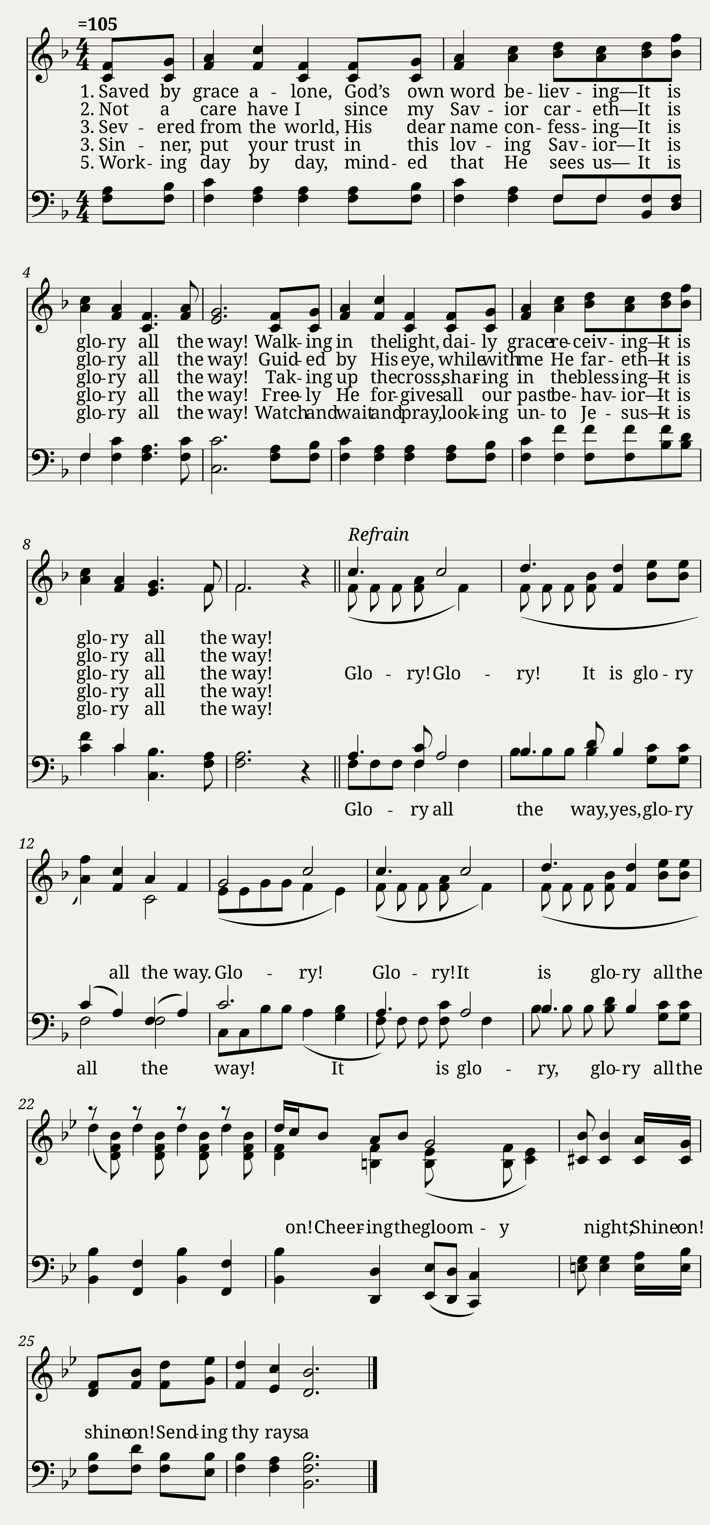 Glory all the way! - Daniel B. Towner