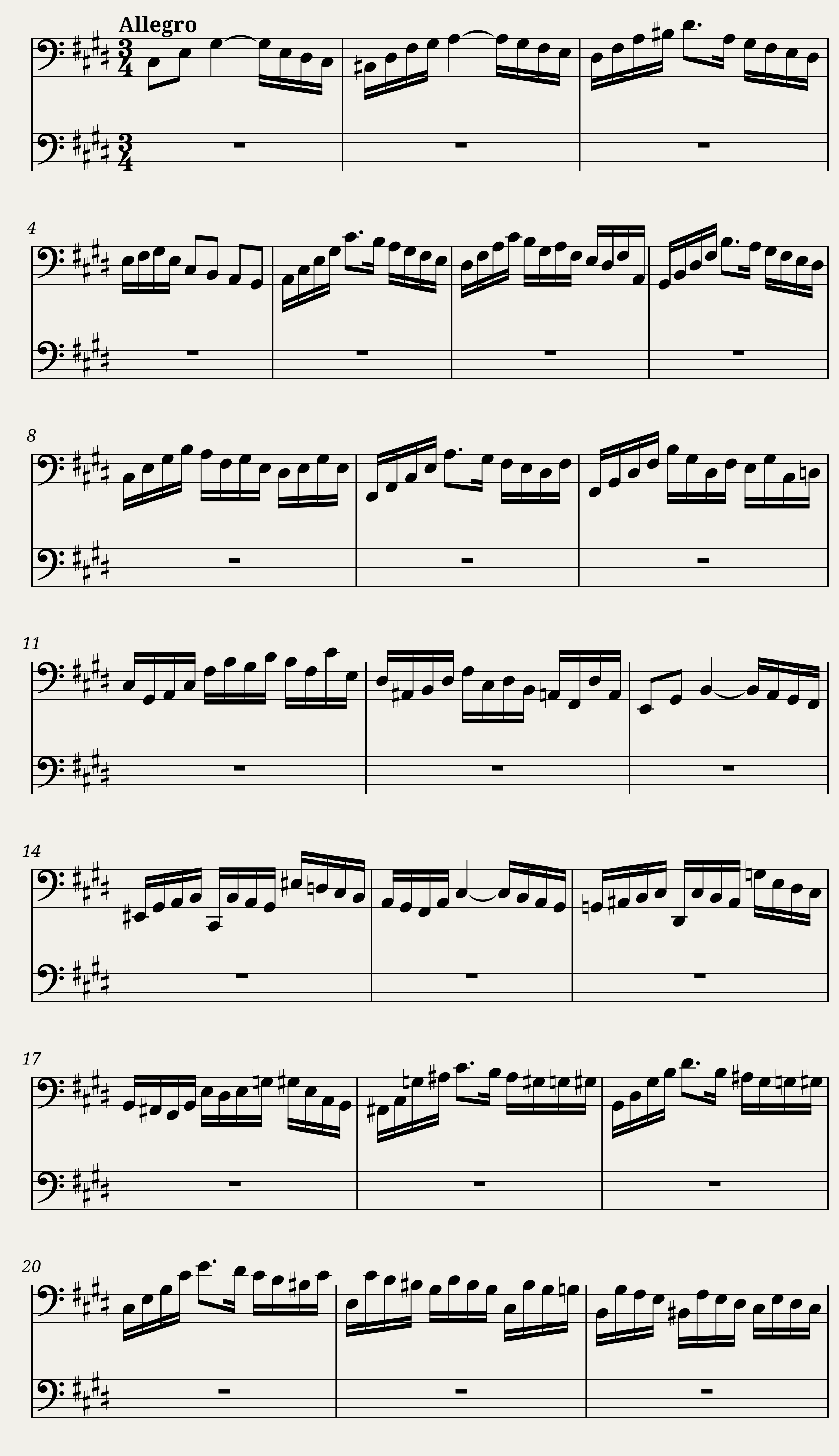 BWV 1008 Cello Suite No.2 in D minor (A = 415 Hz) - cello sound — 1/19