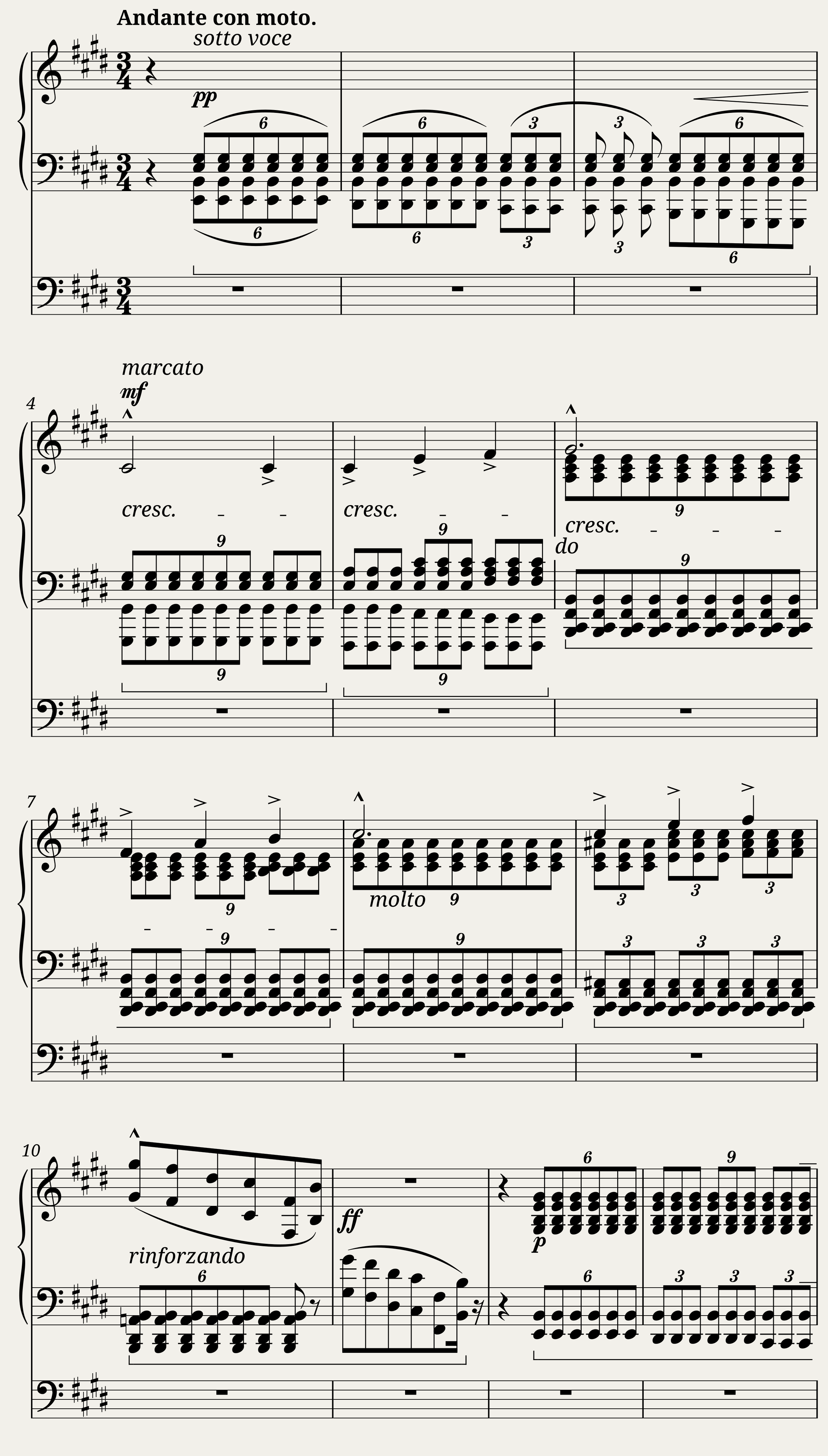 Invocation from Liszt's Harmonies poétiques et religieuses III. — 1/9