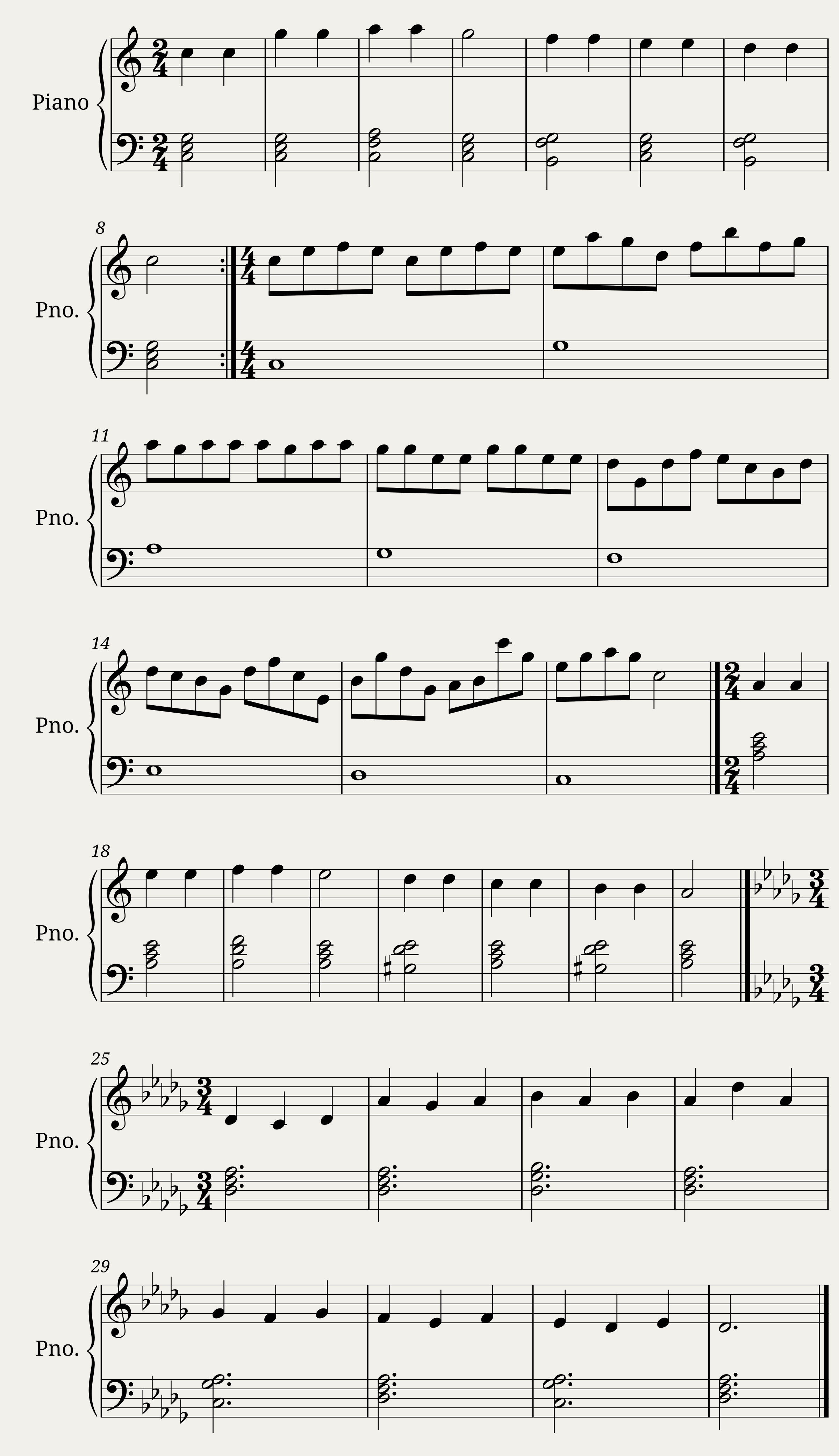 Variations on twinkle twinkle little star