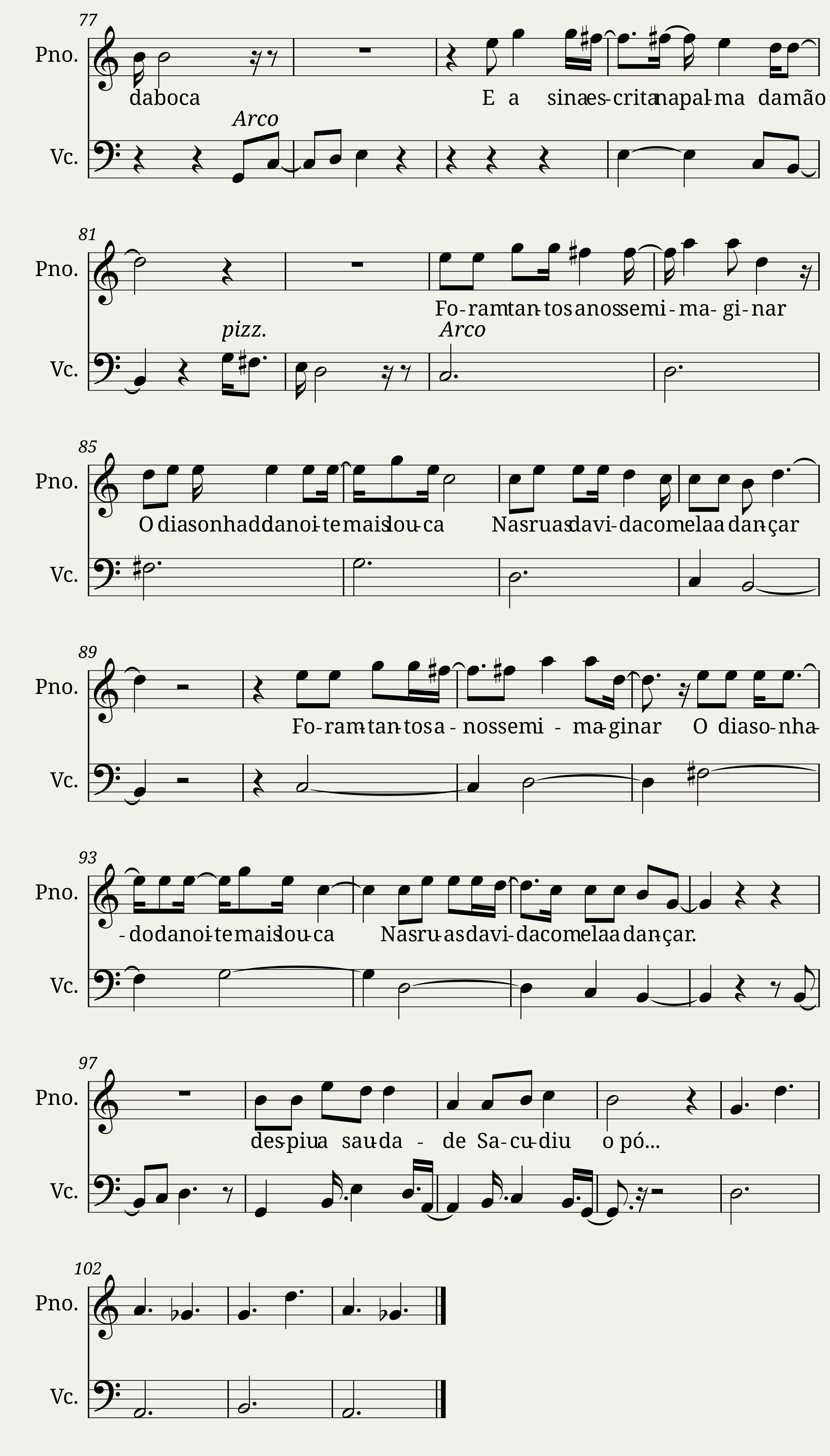 Despiu a Saudade - Piano e Cello — 3/3