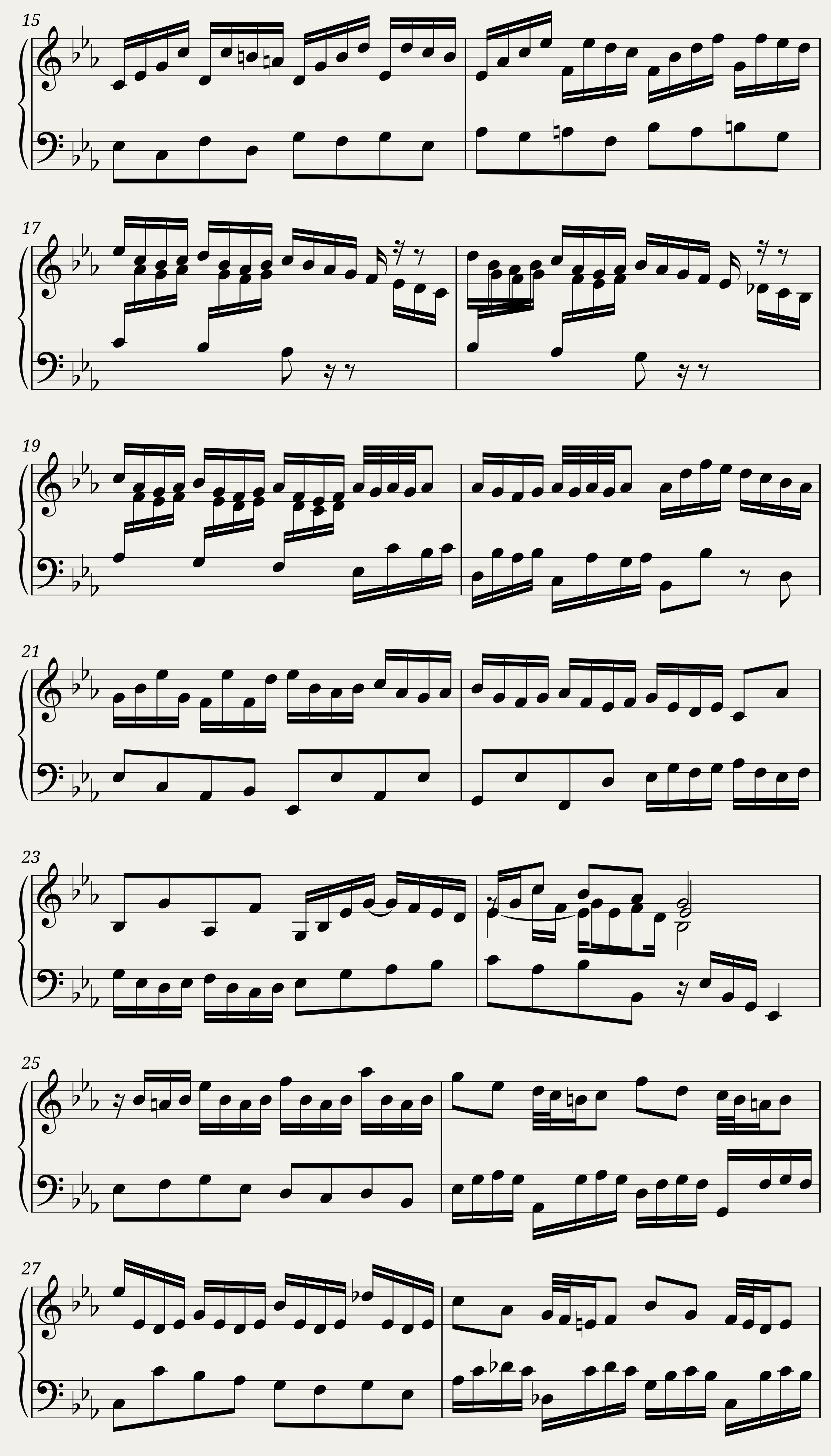 BWV 871: The Well-tempered Clavier Book II - II (A = 415 Hz) - Harpsichord sound — 2/6