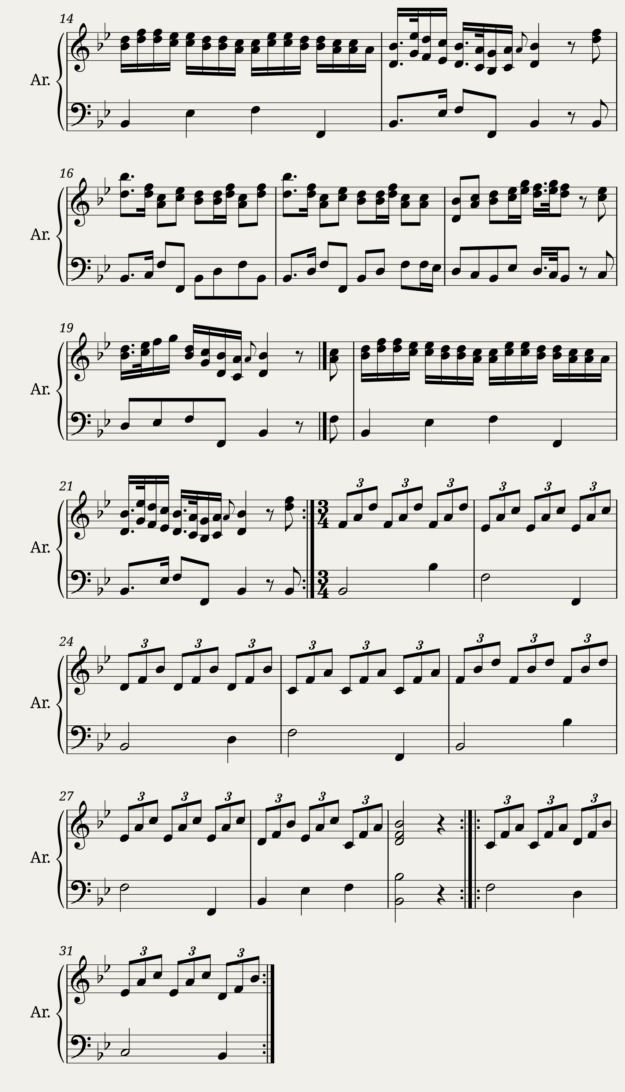 3. Andante from the Harfenbuch Anno 1790 — 2/2