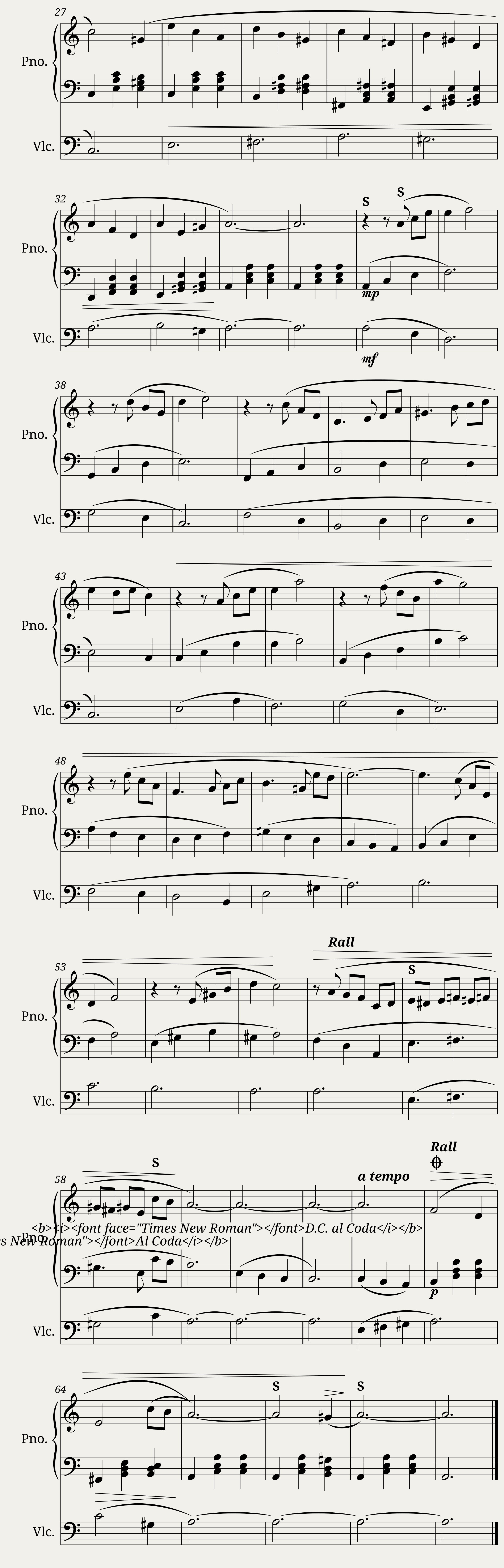 Waltz 14 for piano and cello — 2/2