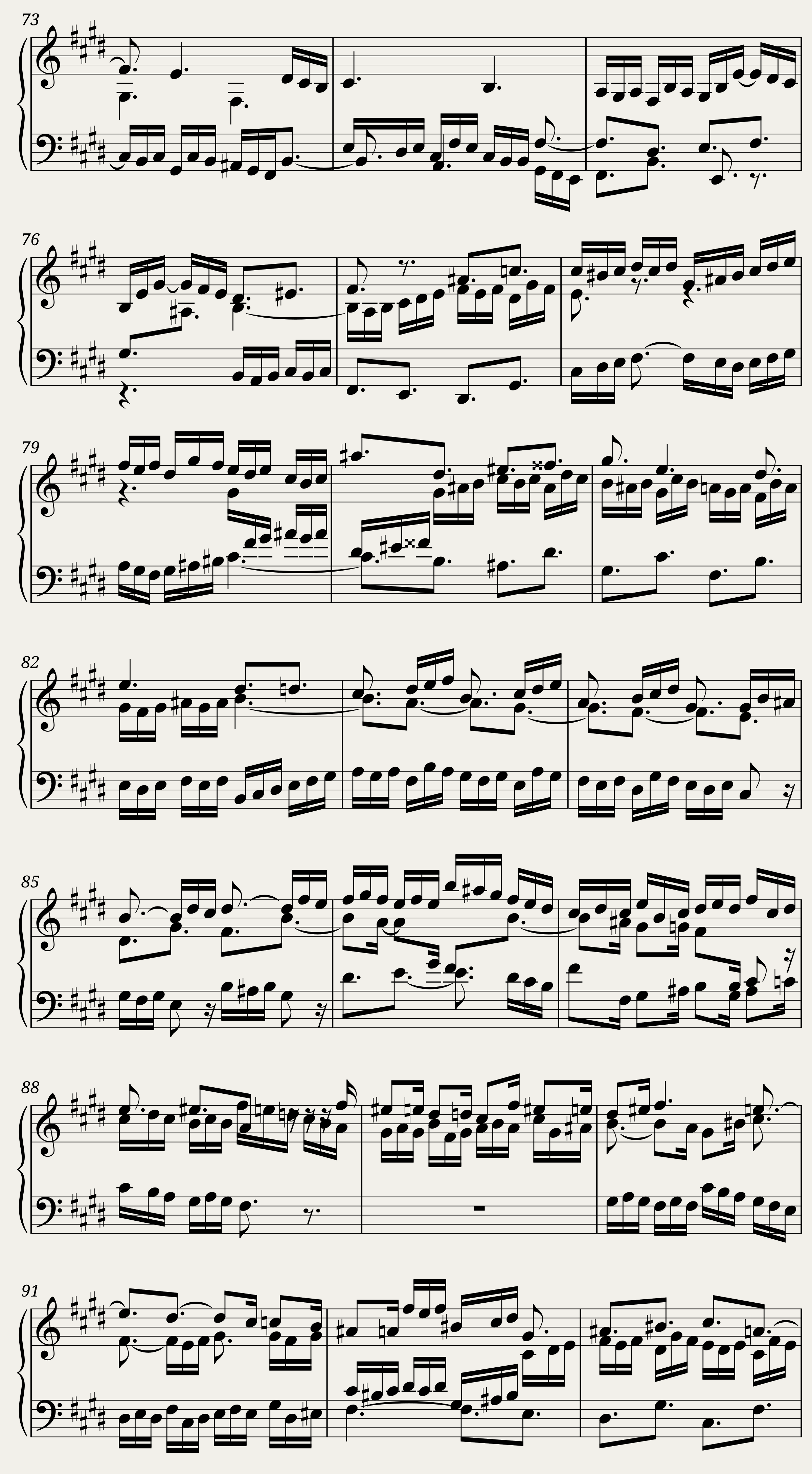 BWV 881: The Well-tempered Clavier Book II - XII (A = 415 Hz) — 6/7