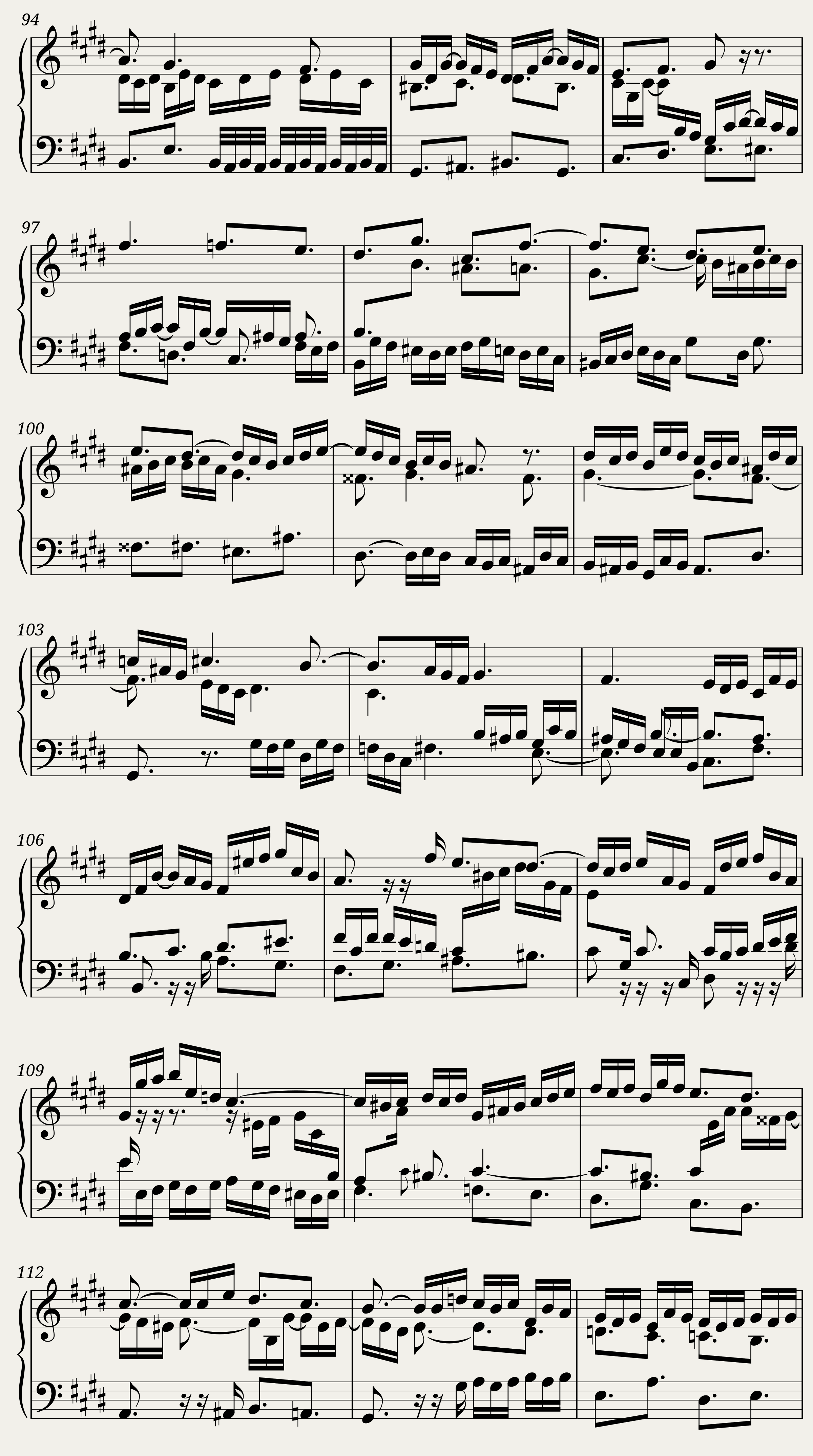 BWV 881: The Well-tempered Clavier Book II - XII (A = 415 Hz) — 7/7