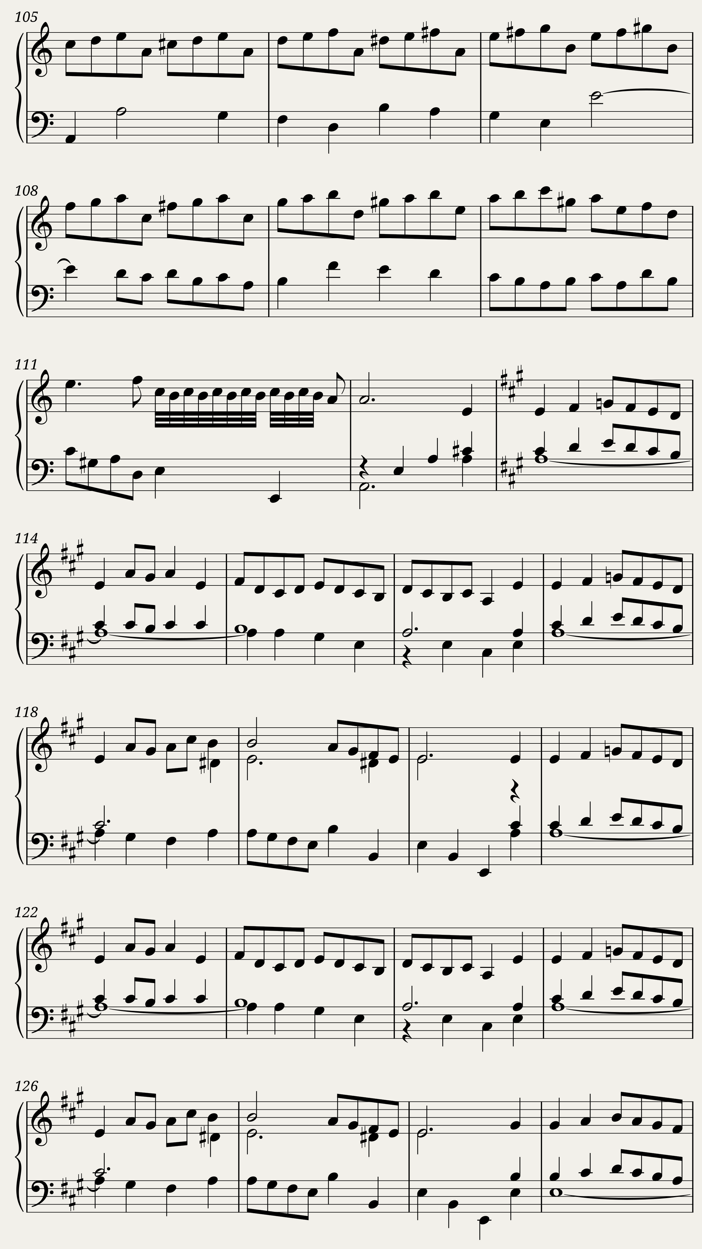 BWV 808 English Suite III Prelude — 6/6