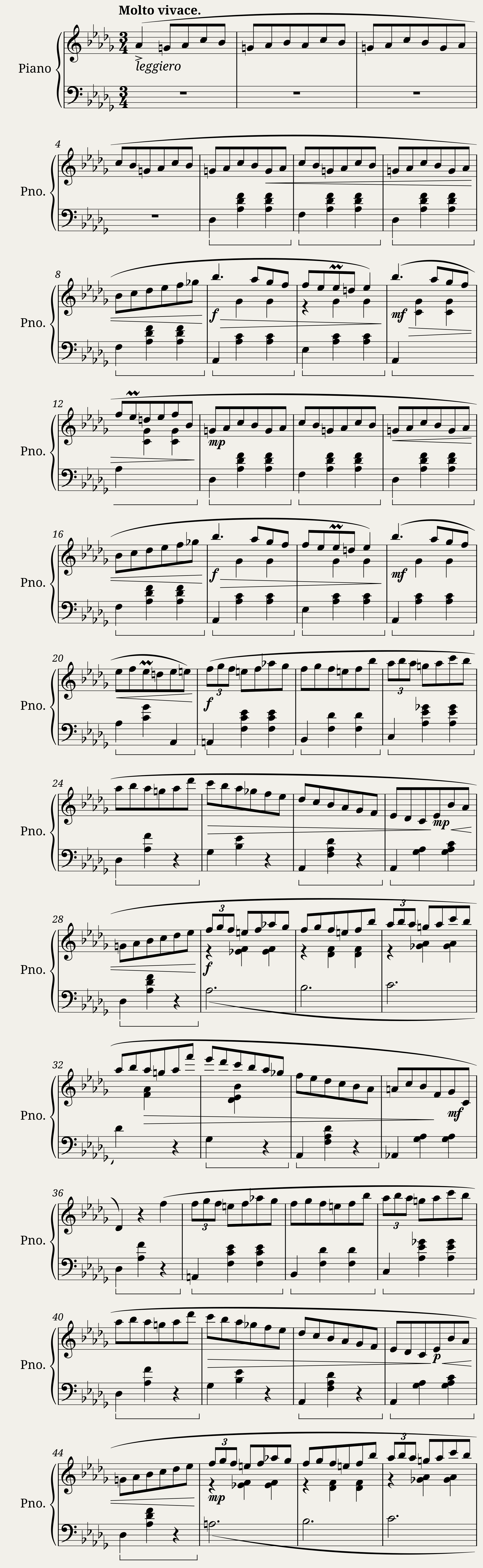 Chopin - Trois Valses (Op. 64) - 1. Molto vivace in Dâ major (Minute Waltz) — 1/3
