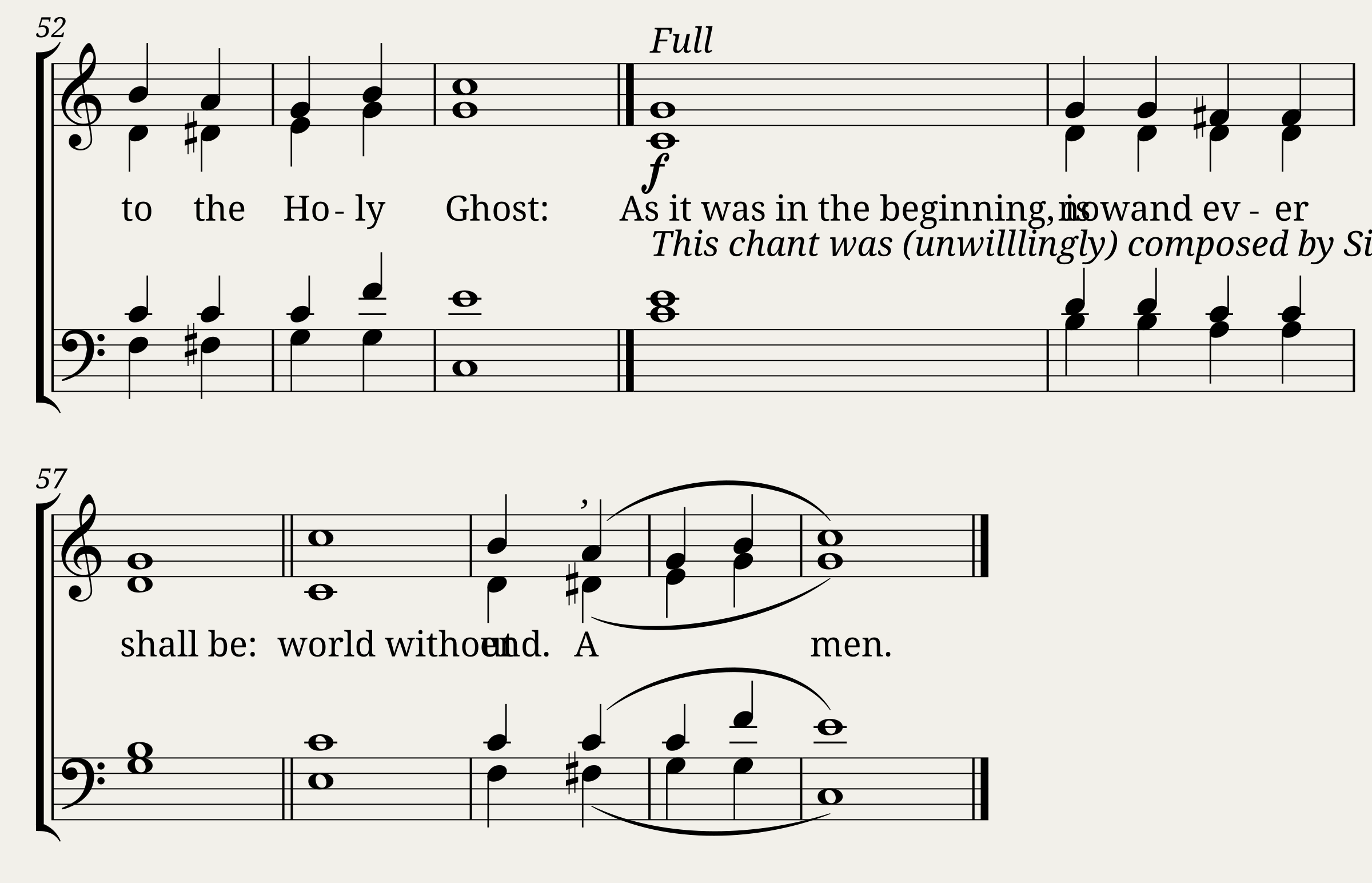Single chant in C major - Arthur Sullivan — 2/2