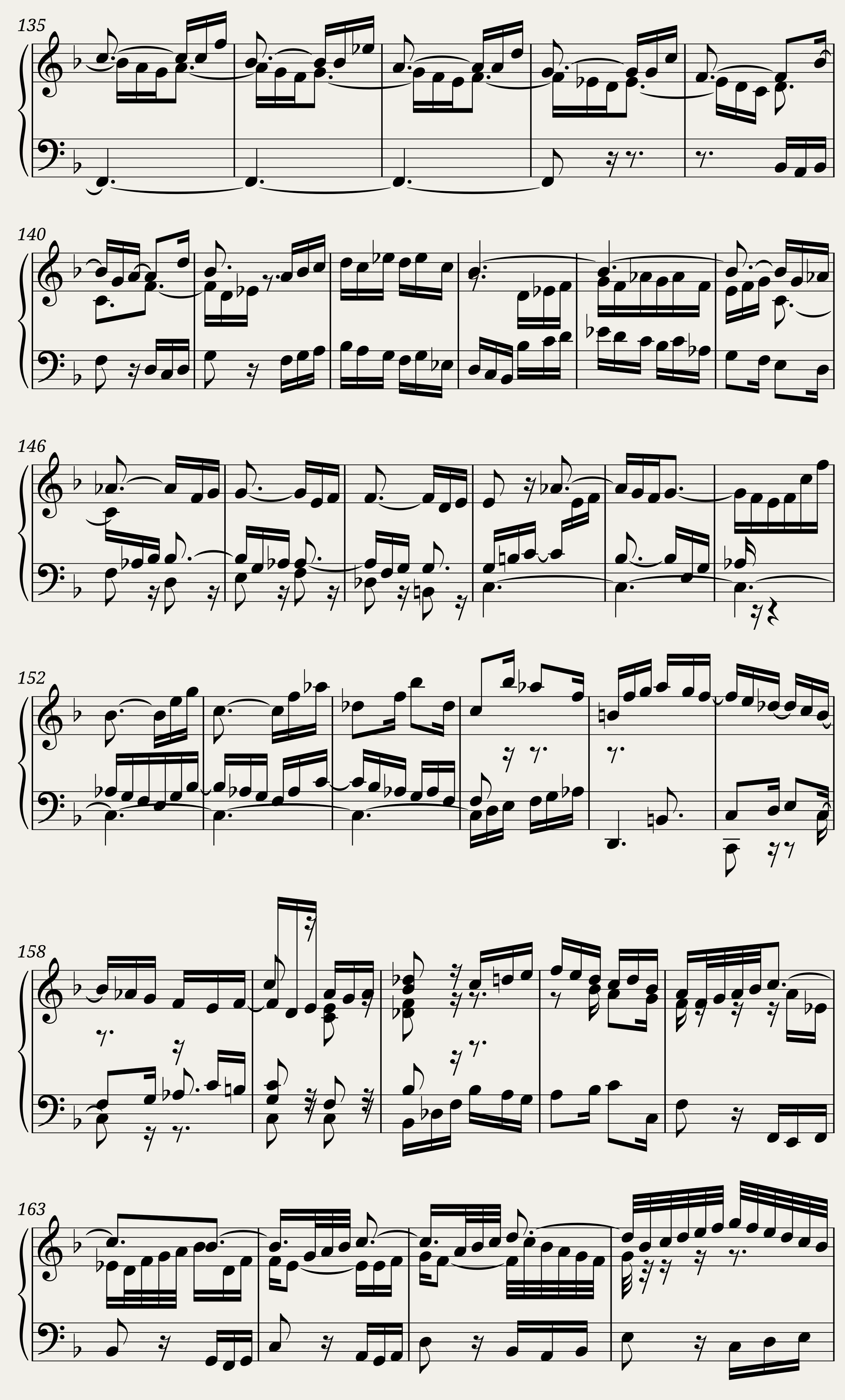 BWV 883: The Well-tempered Clavier Book II - XIV (A = 415 Hz) - Harpsichord sound — 7/7
