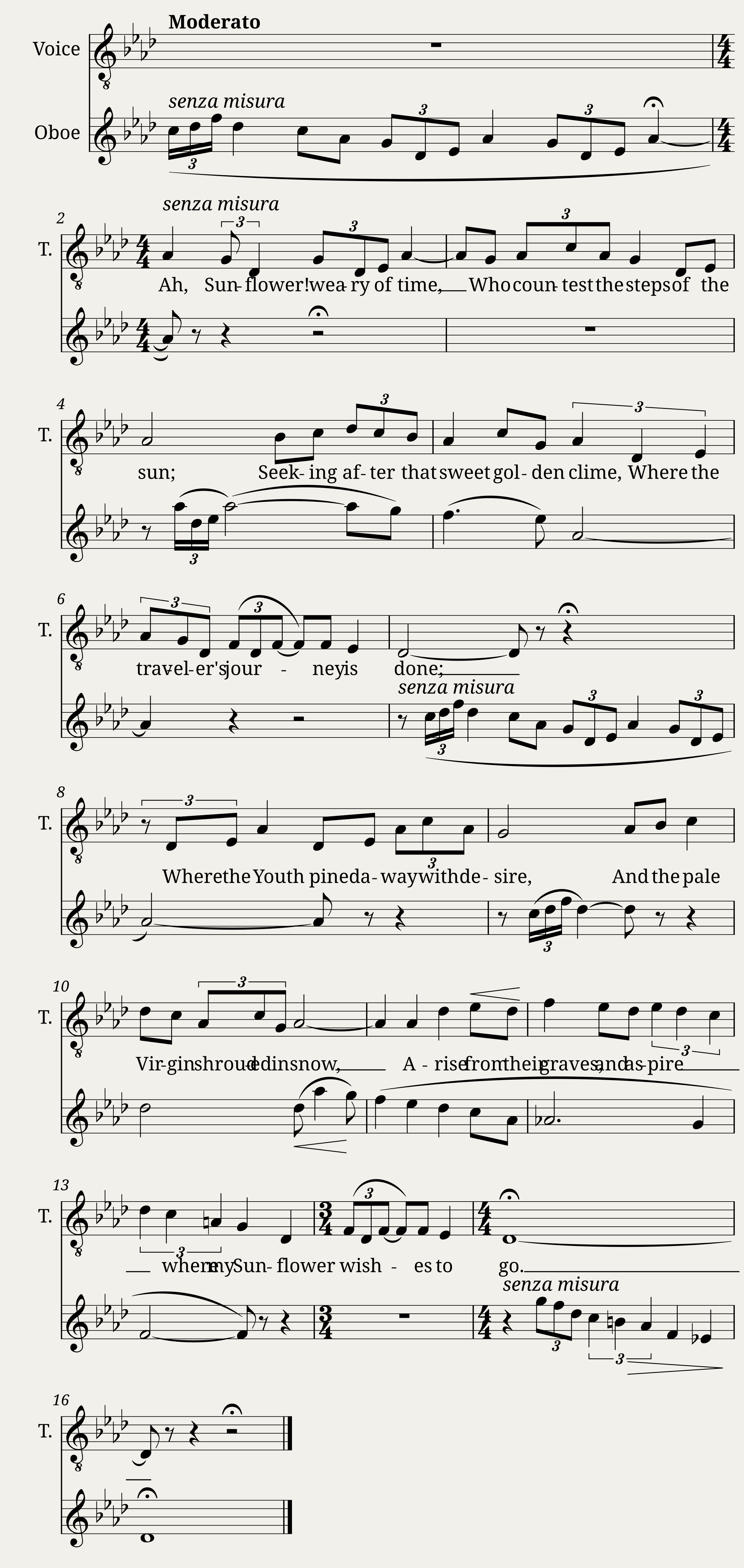 R. Vaughan Williams - Ten Blake Songs - 7 Ah! Sun-Flower