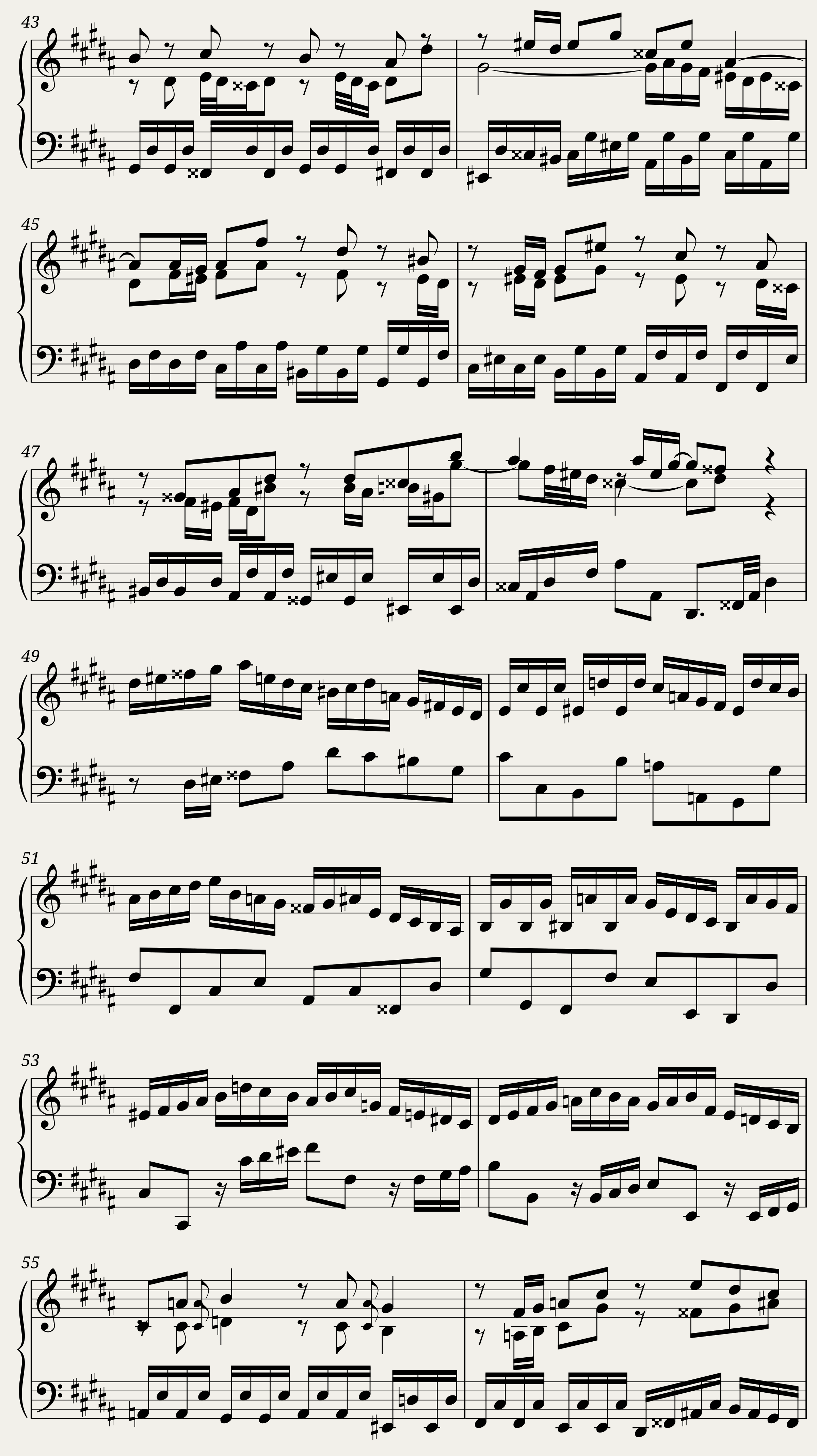 BWV 889 The Well-Tempered Clavier Part II Praeludium XX — 4/6
