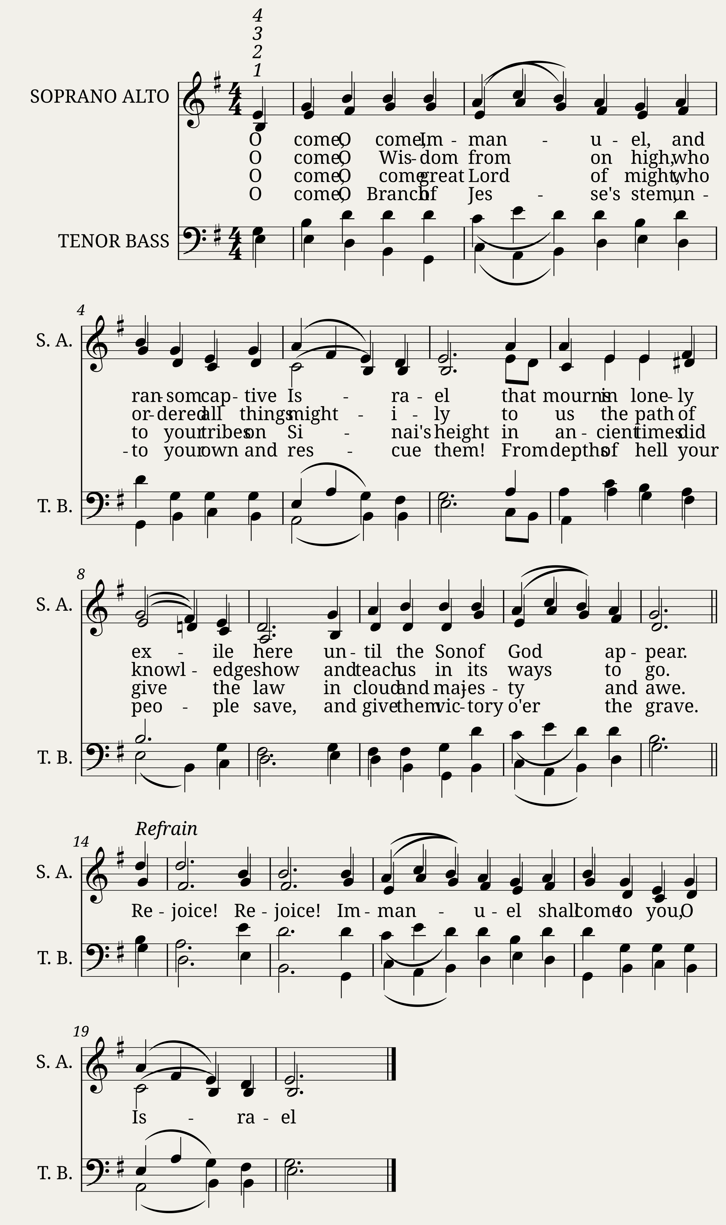 O Come O Come Emmanuel