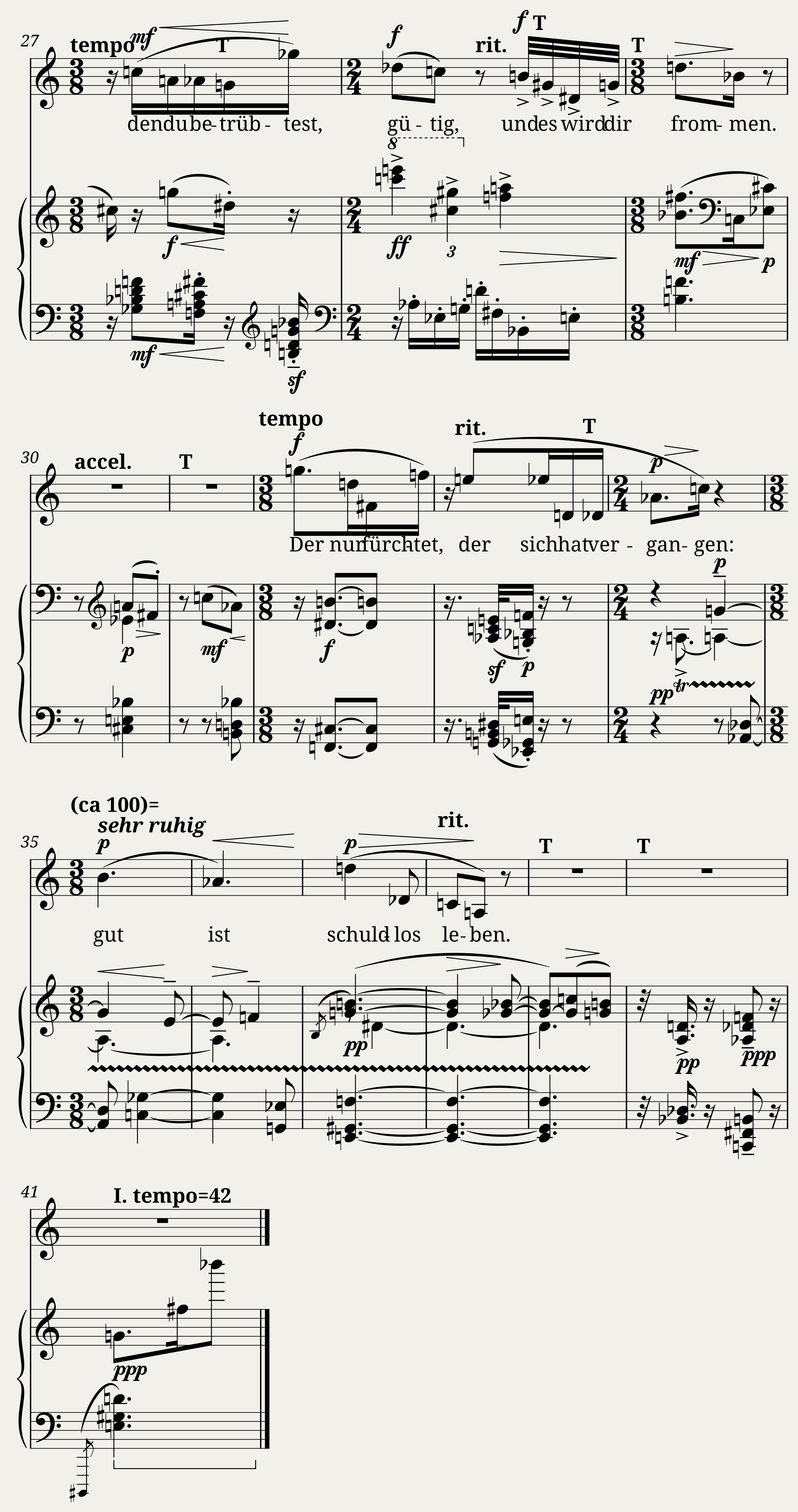 Anton Webern Schien mir's als ich sah die Sonne — 2/2