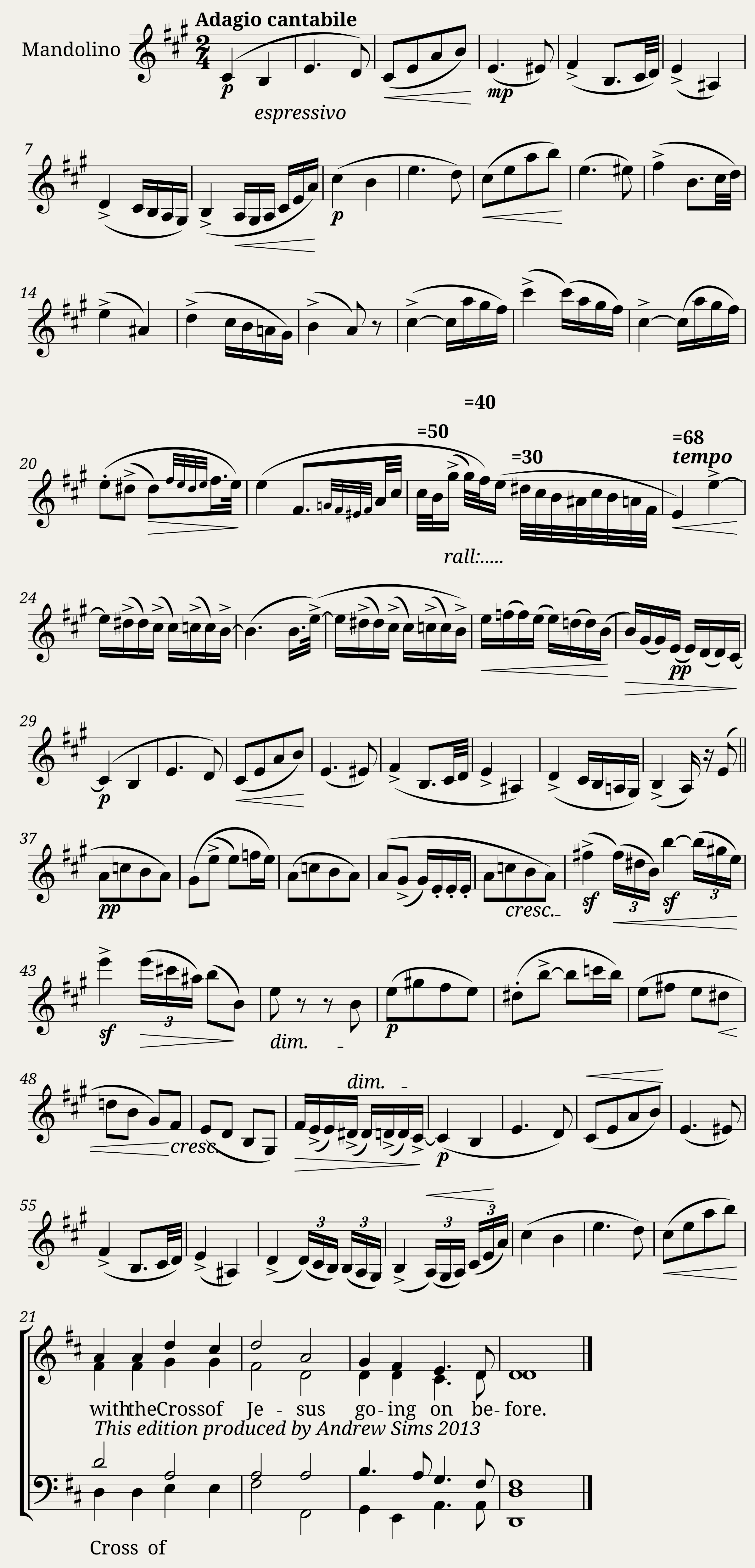 Adagio della sonata Patetica (mandolino)