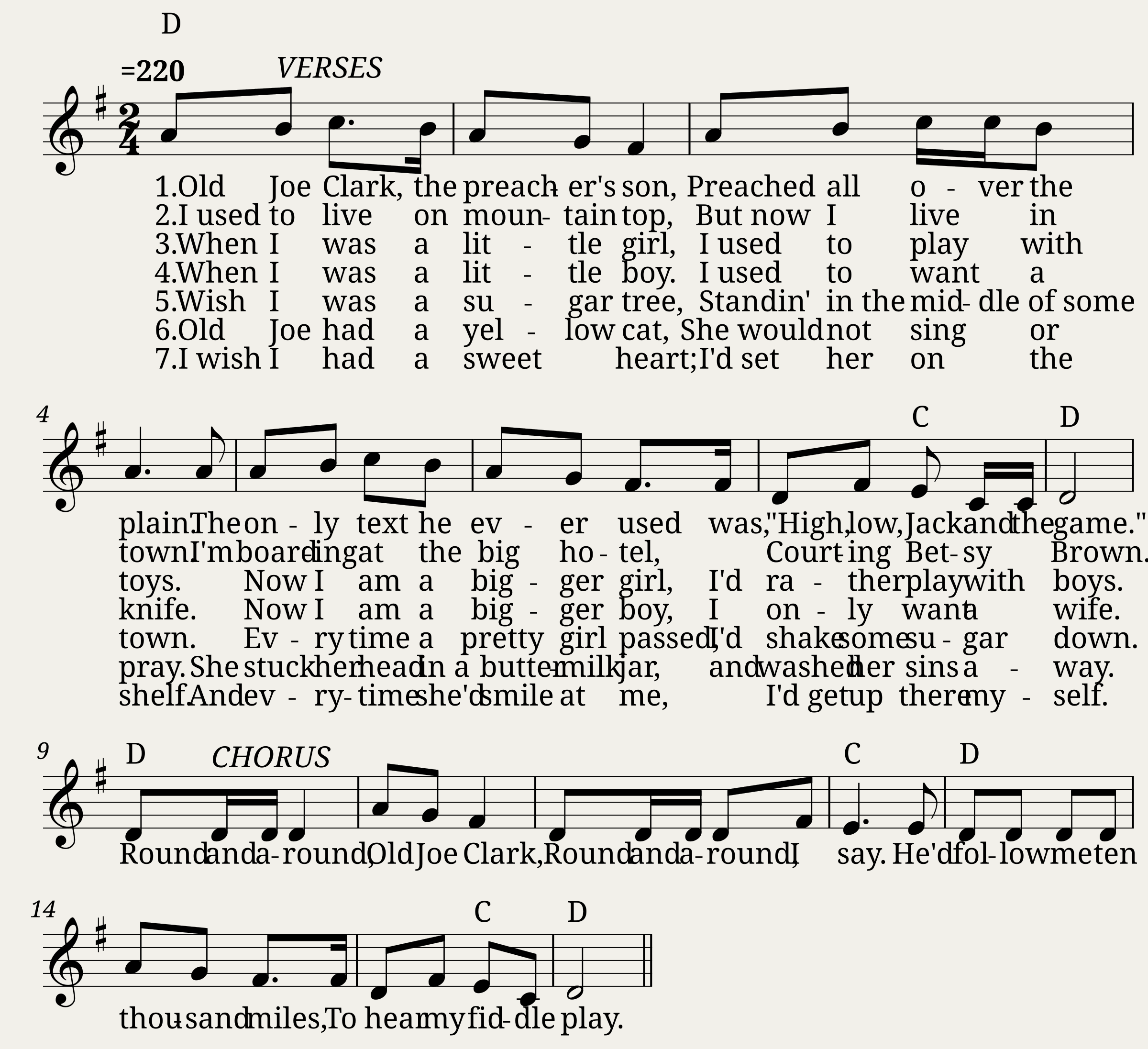 Traditional music - Old Joe Clark