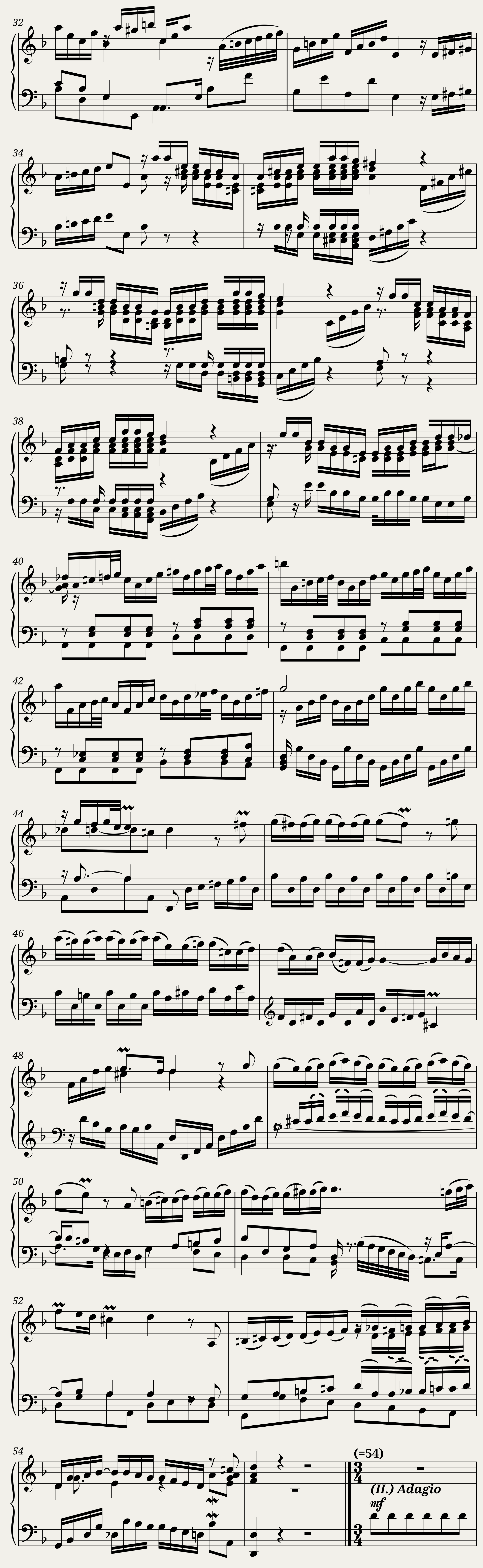 Concerto in D Minor BWV 974 — 3/7