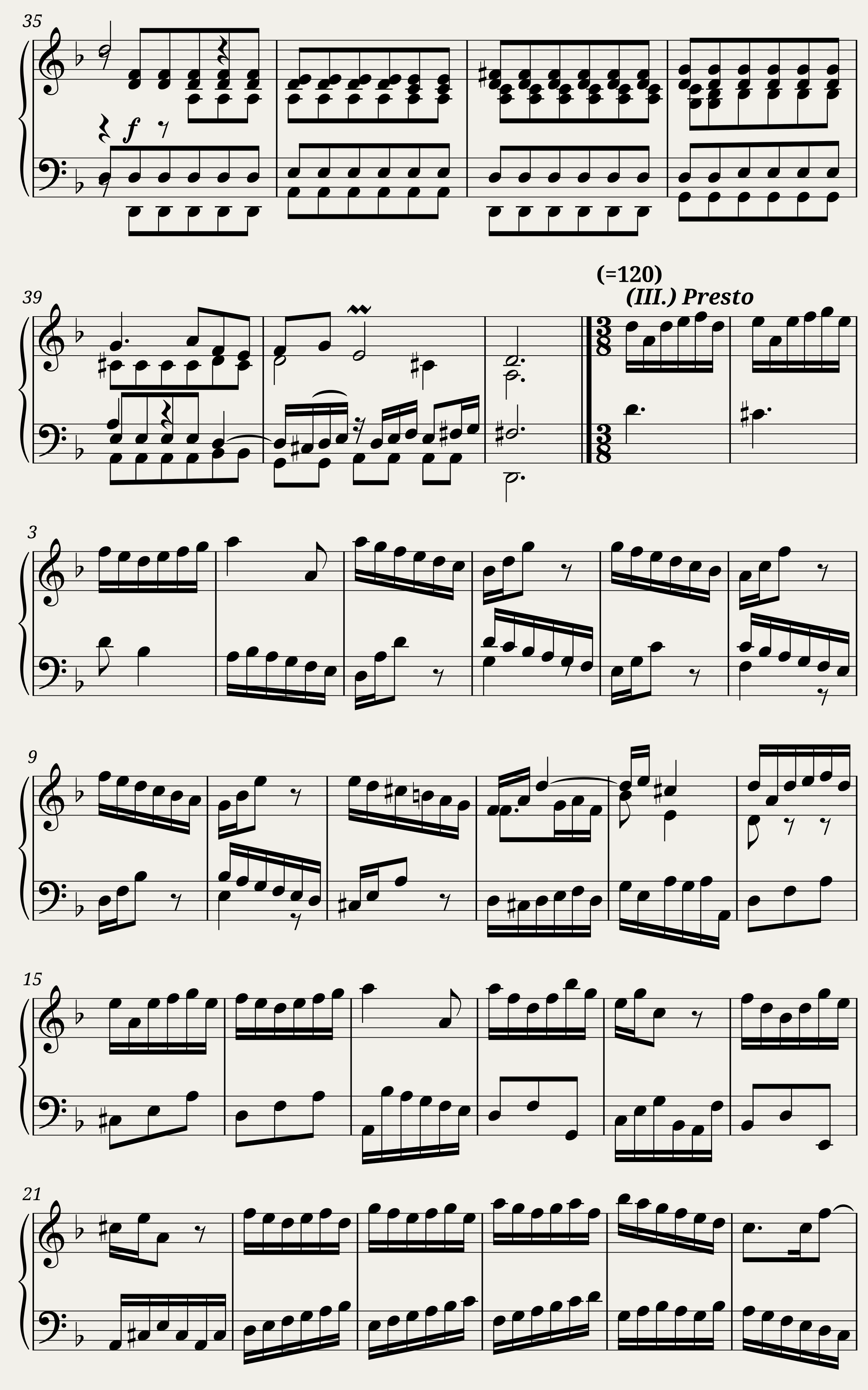 Concerto in D Minor BWV 974 — 5/7