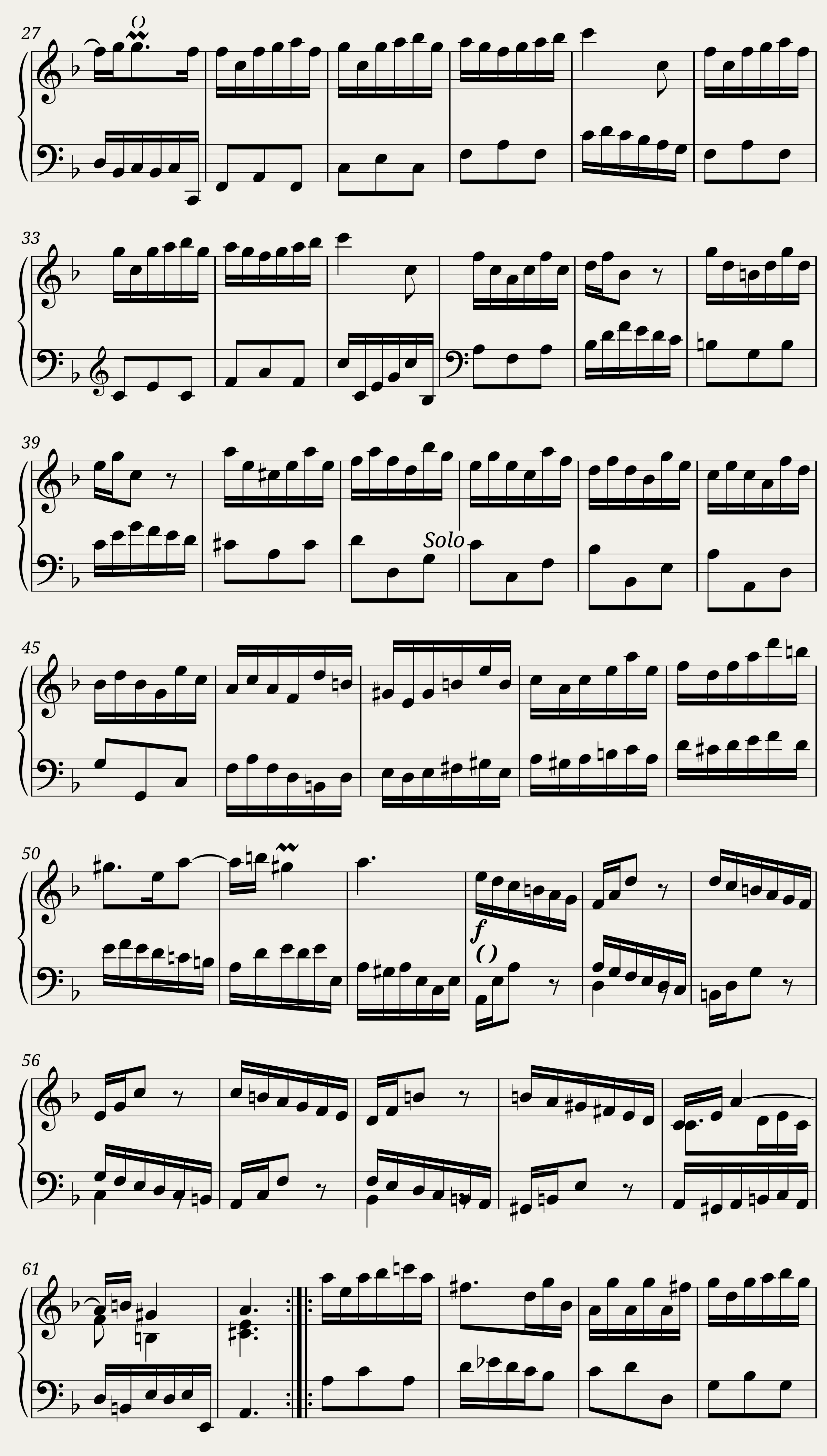 Concerto in D Minor BWV 974 — 6/7