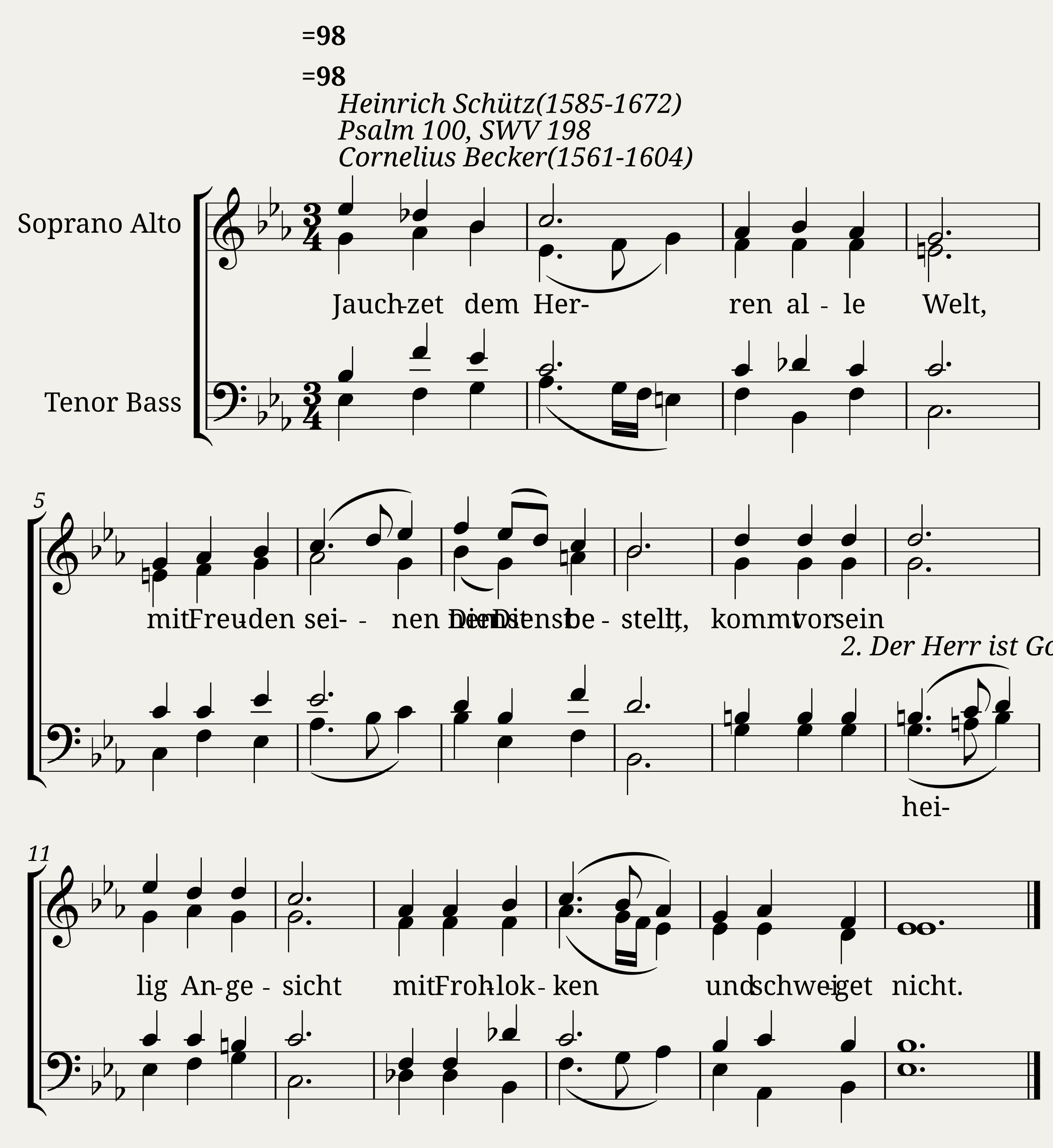 Jauchzet dem Herren all Welt SWV 198 - Heinrich Schütz