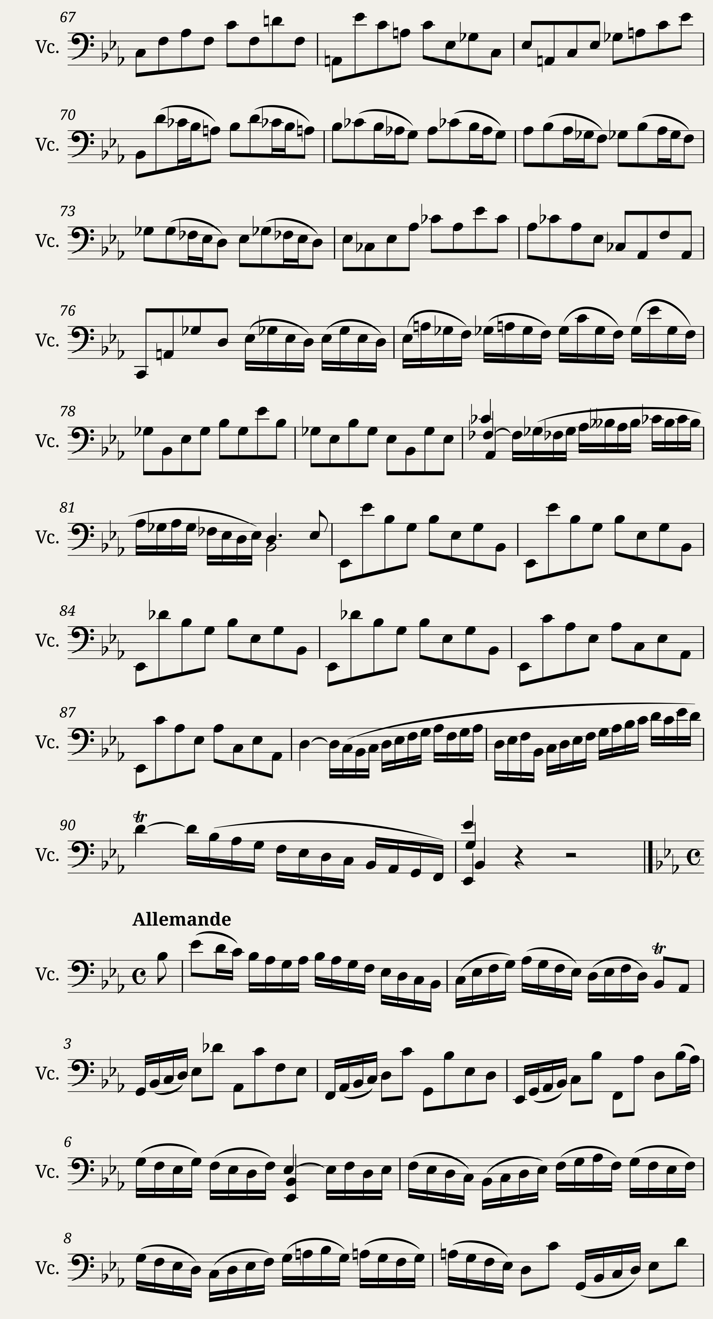 Bach - 6 Cello Suites - No. 4 in E-flat major BWV 1010 — 3/9