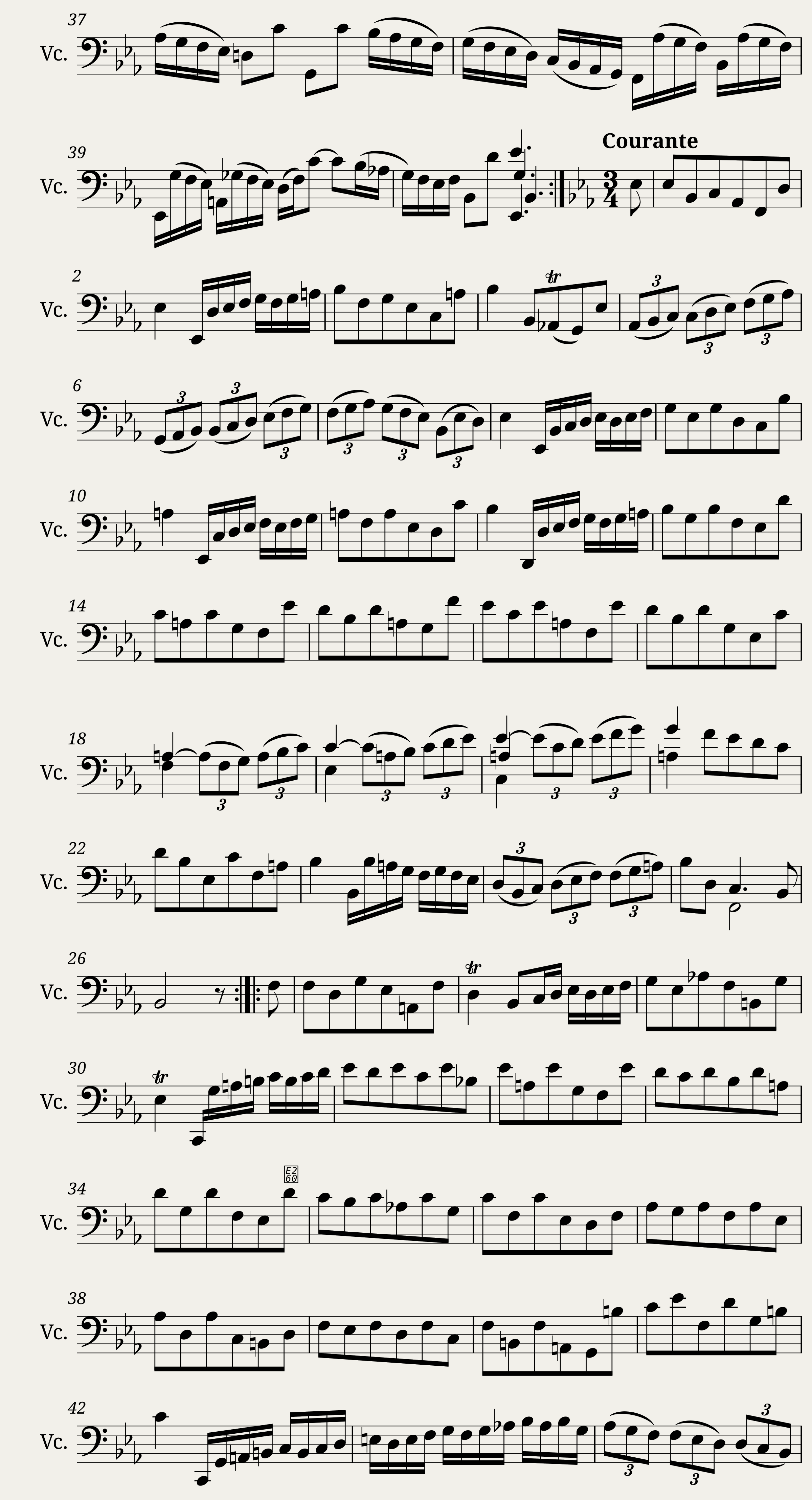 Bach - 6 Cello Suites - No. 4 in E-flat major BWV 1010 — 5/9