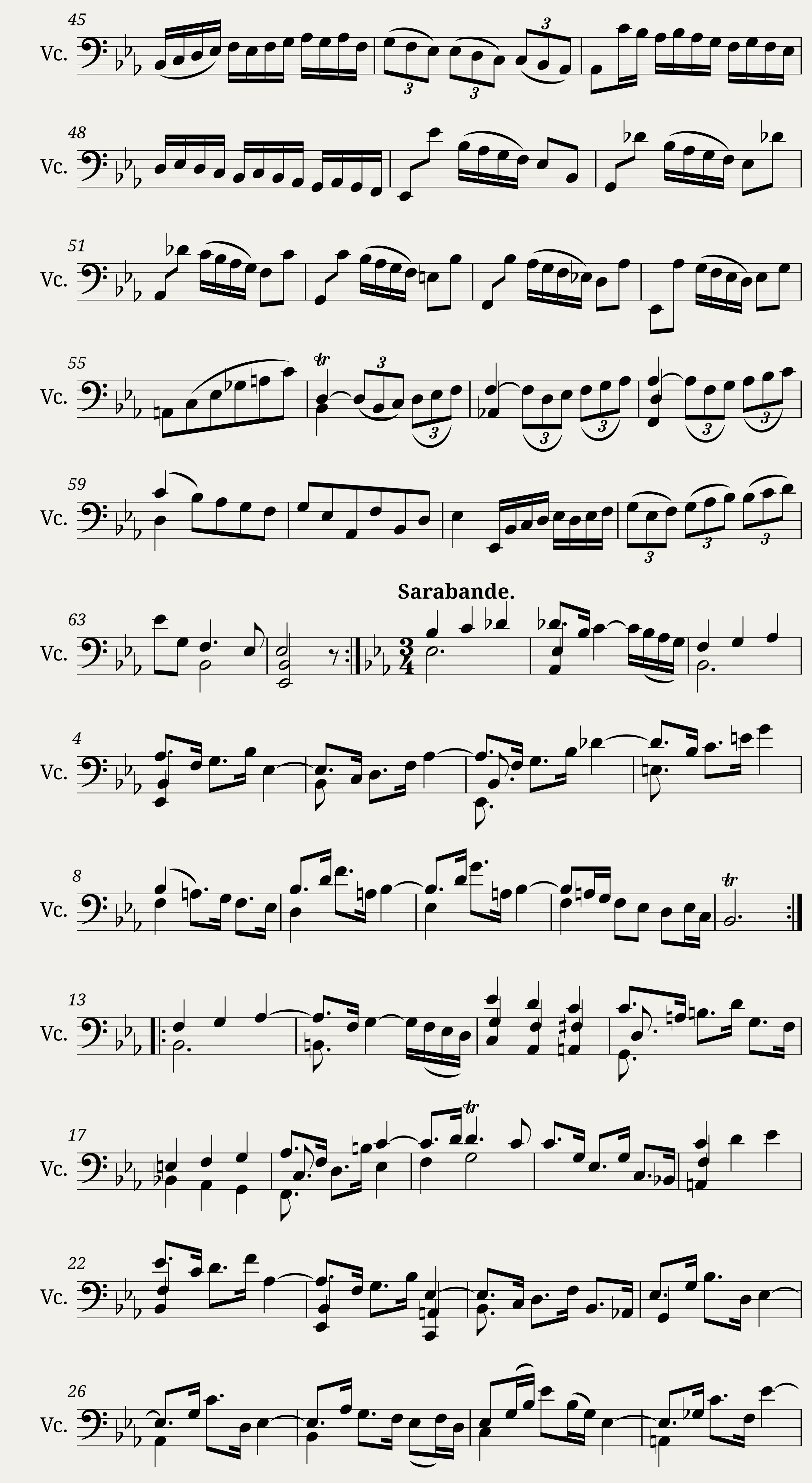 Bach - 6 Cello Suites - No. 4 in E-flat major BWV 1010 — 6/9