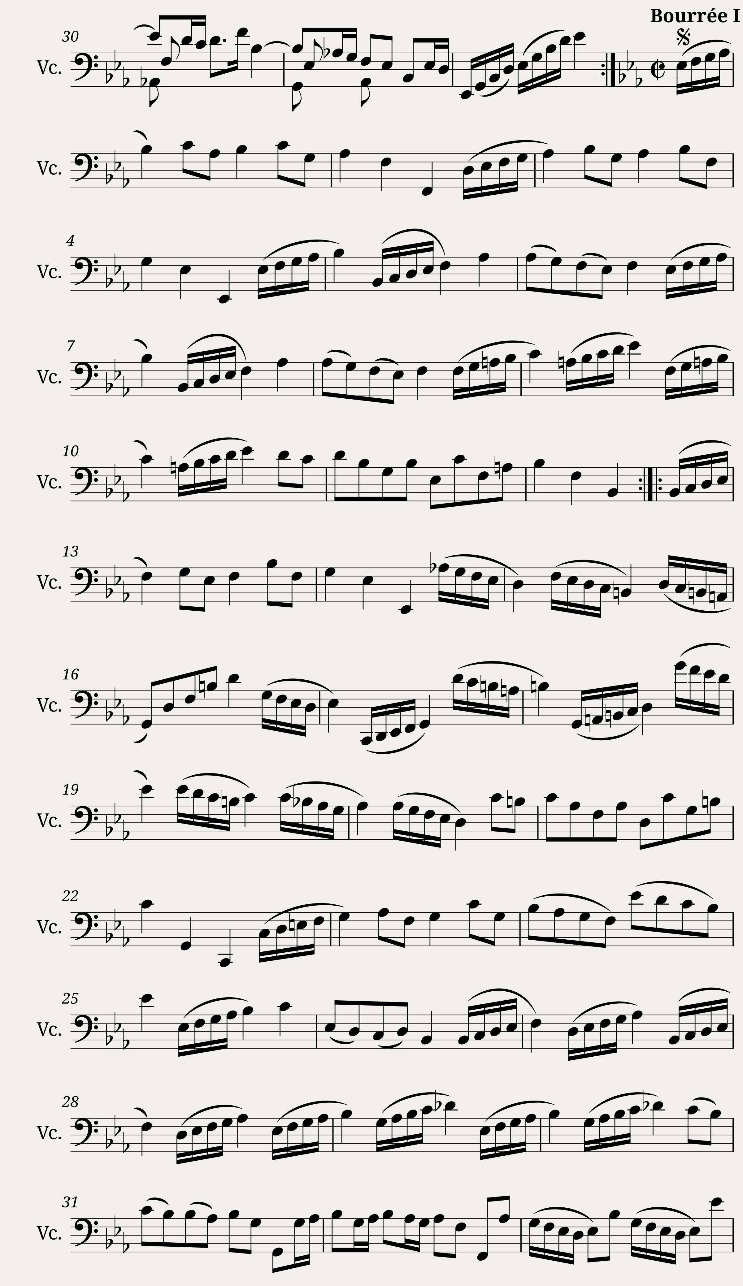 Bach - 6 Cello Suites - No. 4 in E-flat major BWV 1010 — 7/9