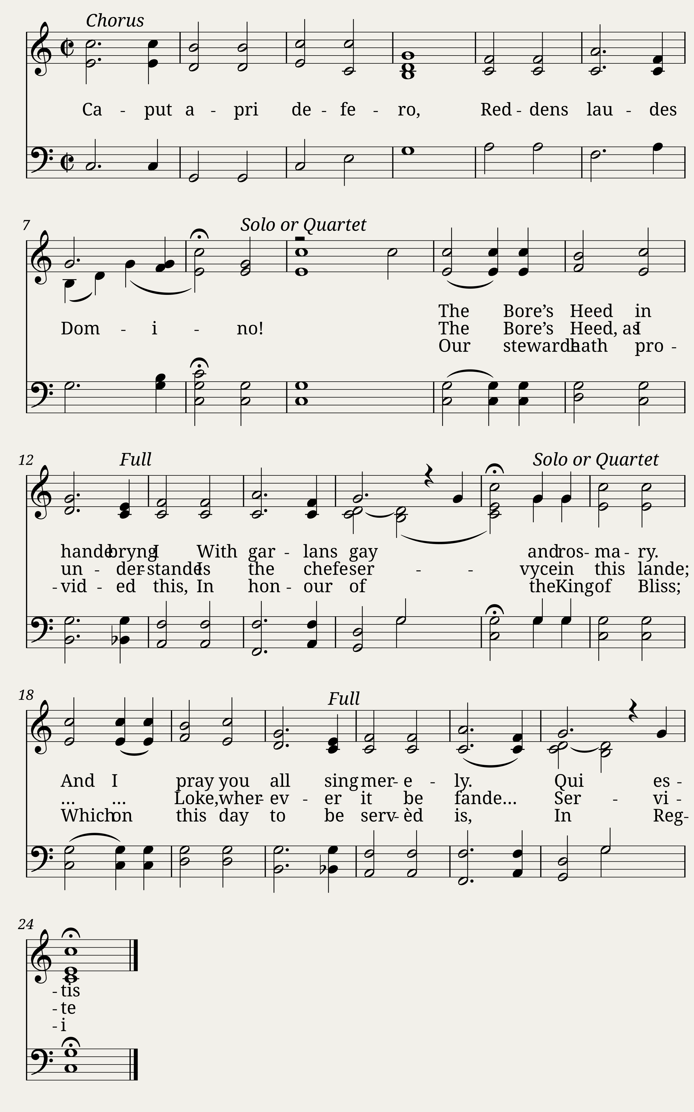 The boars head carol - Medieval carol.