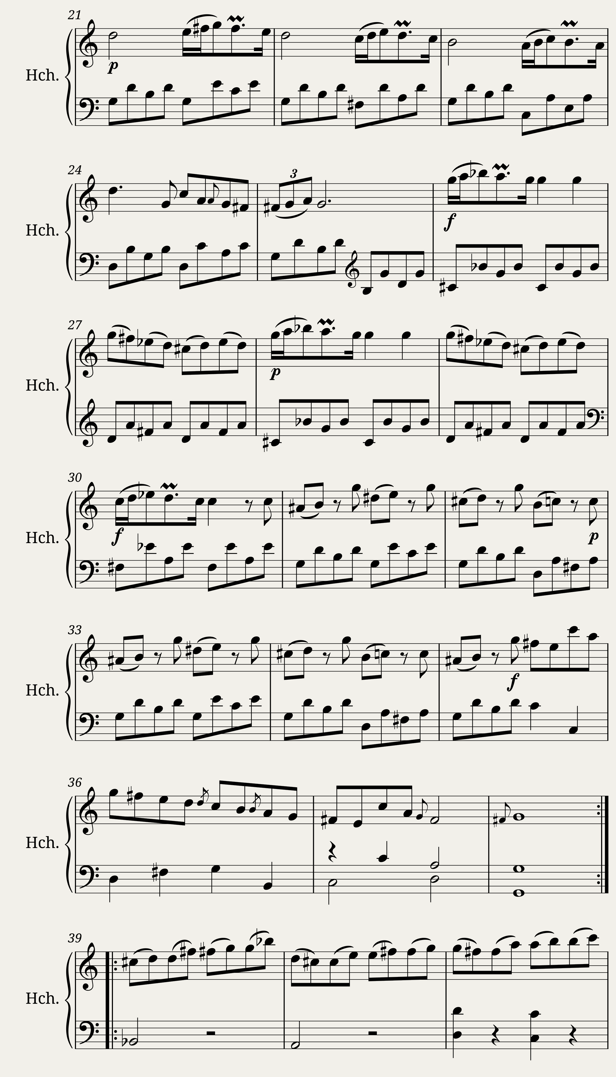 Sonata VI in C Major Andante — 2/4