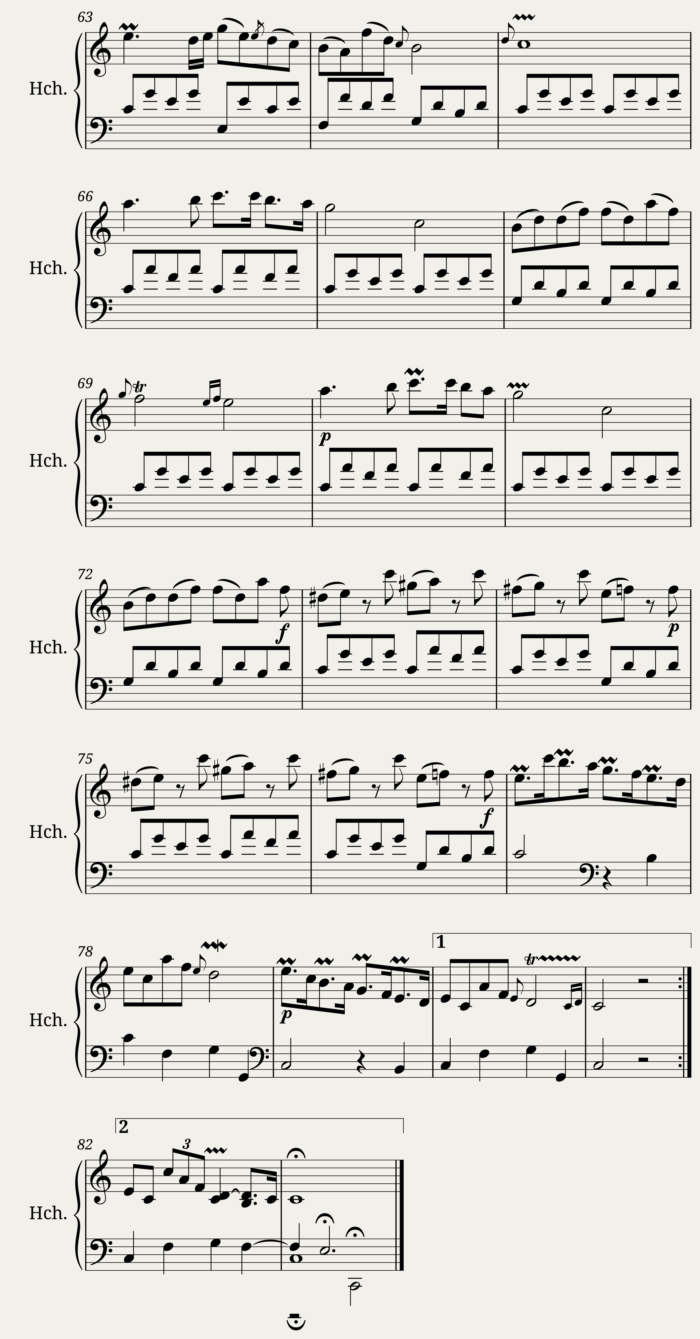 Sonata VI in C Major Andante — 4/4