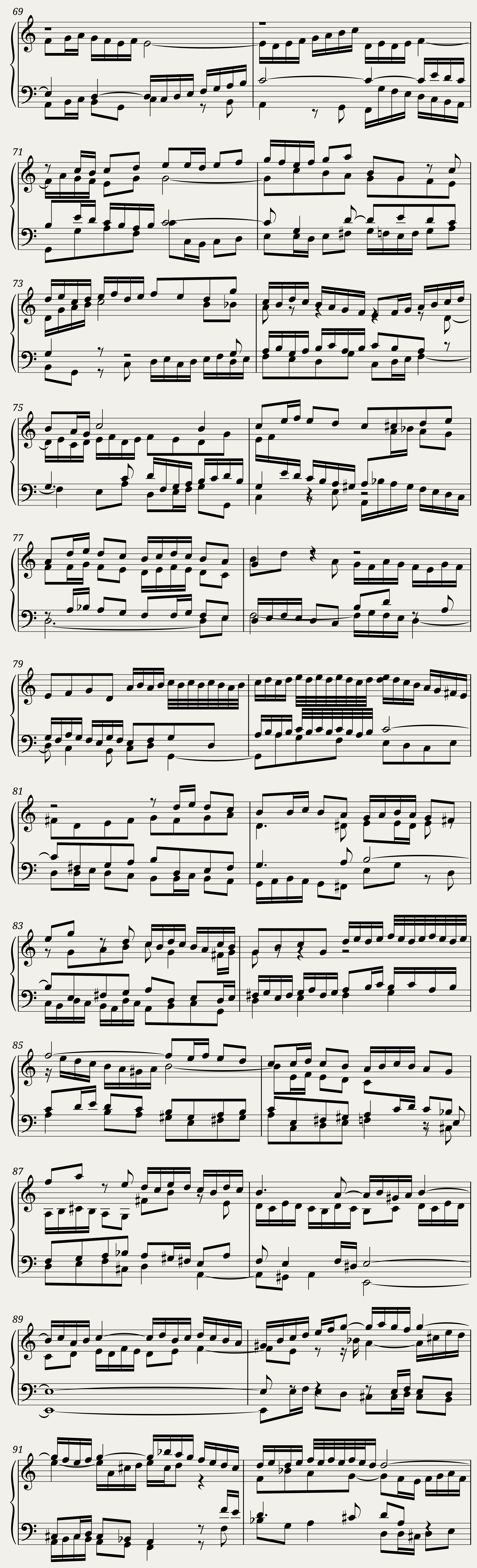 BWV 865: The Well-tempered Clavier Book I - XX (A = 415 Hz) - Harpsichord sound — 5/6