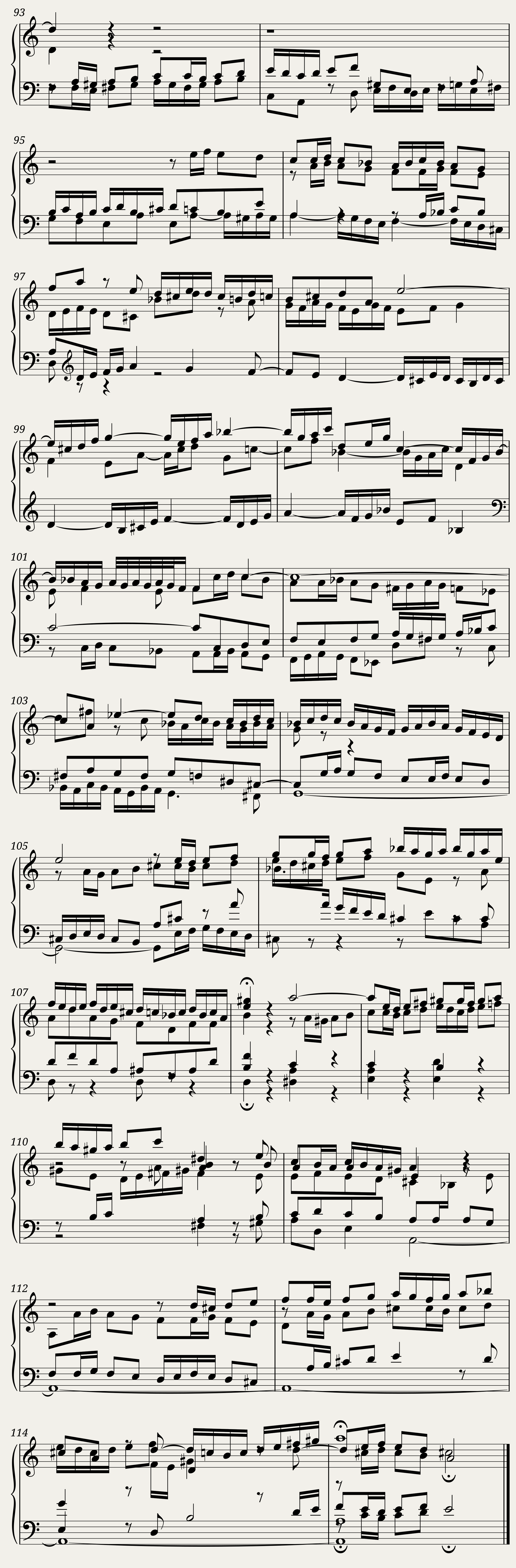 BWV 865: The Well-tempered Clavier Book I - XX (A = 415 Hz) - Harpsichord sound — 6/6