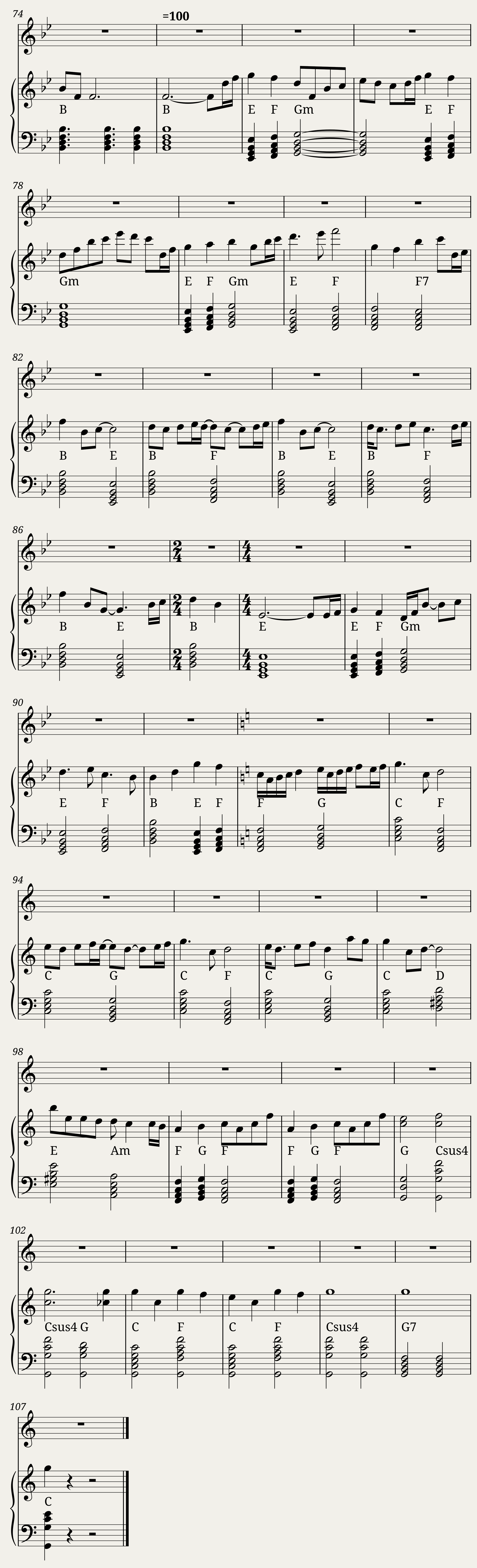 disney medley melody line chord progression — 4/4