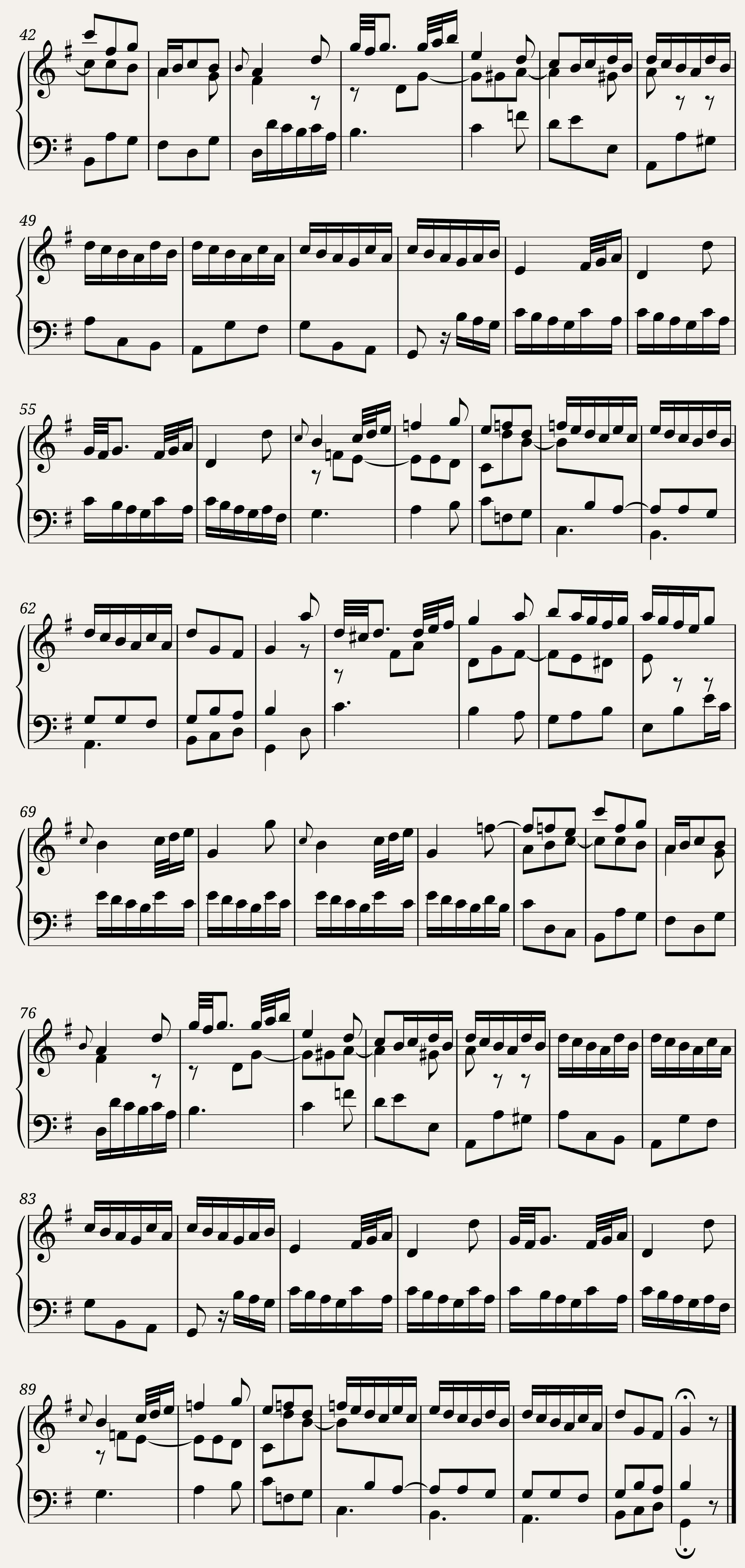 BWV 829 Partita V Passepied — 2/2